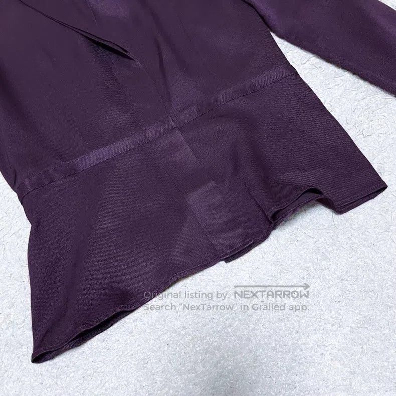 Hermes Hermes Purple Silk Shirt Size XXS / US 00 / IT 34 - 4 Thumbnail