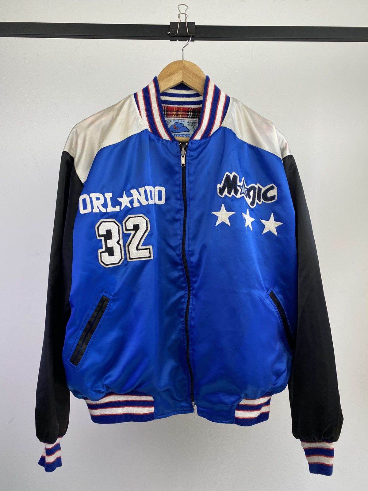 NBA 2000’s Old West Orlando Magic Satin Varsity Jacket Size US L / EU 52-54 / 3 - 1 Thumbnail
