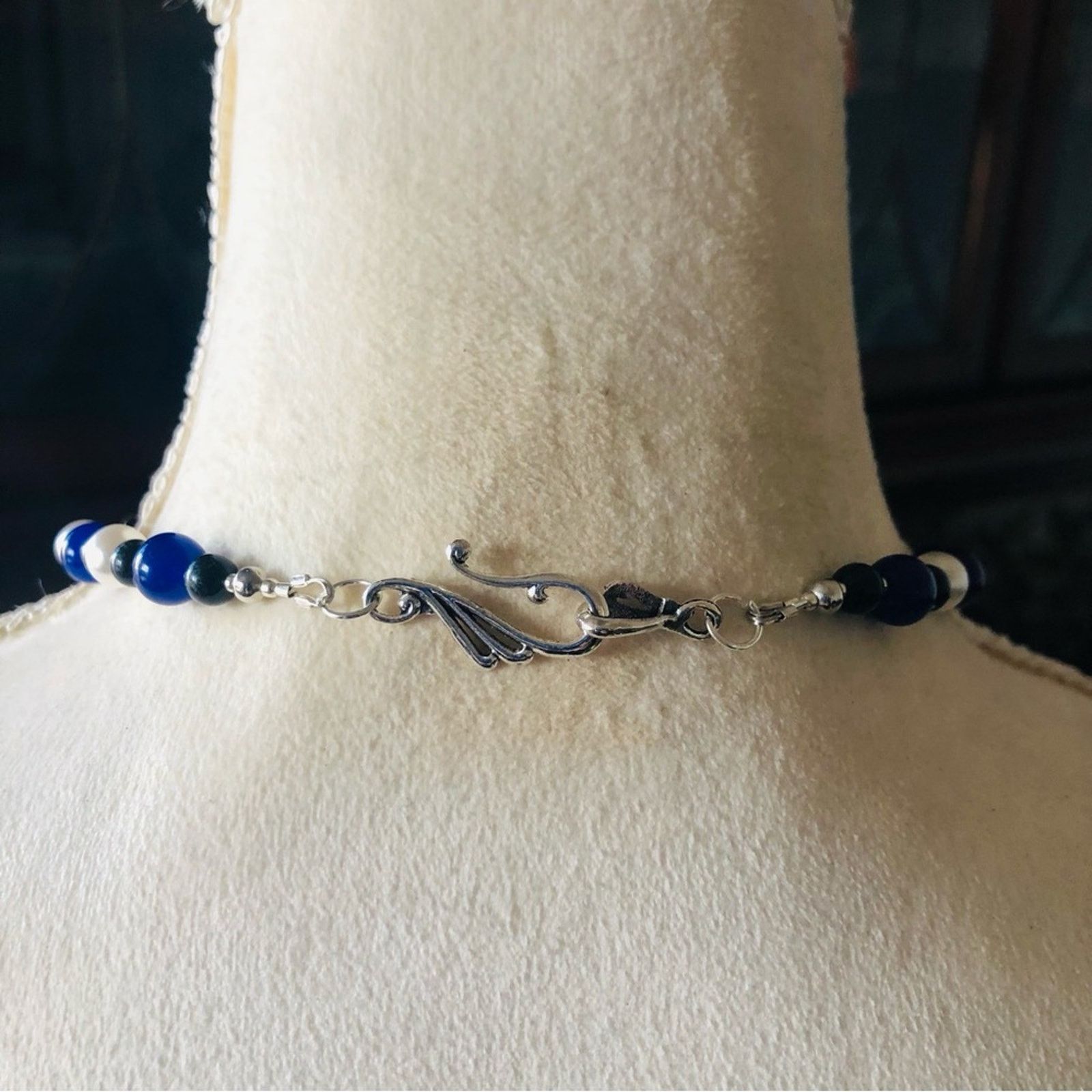 Handmade Handcrafted lazurite faceted jet crystal necklace Size ONE SIZE - 6 Thumbnail