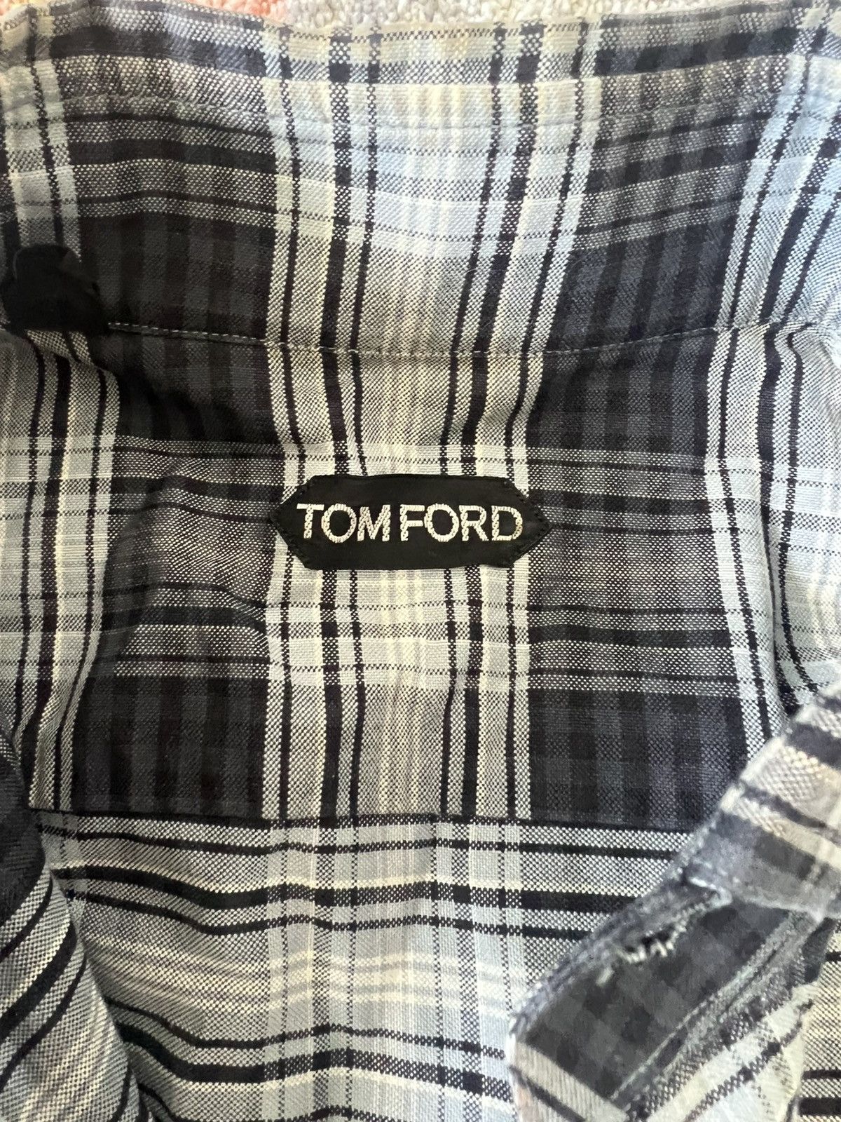 Tom Ford Tom Ford Plaid Button Up Black / White Size US M / EU 48-50 / 2 - 4 Thumbnail