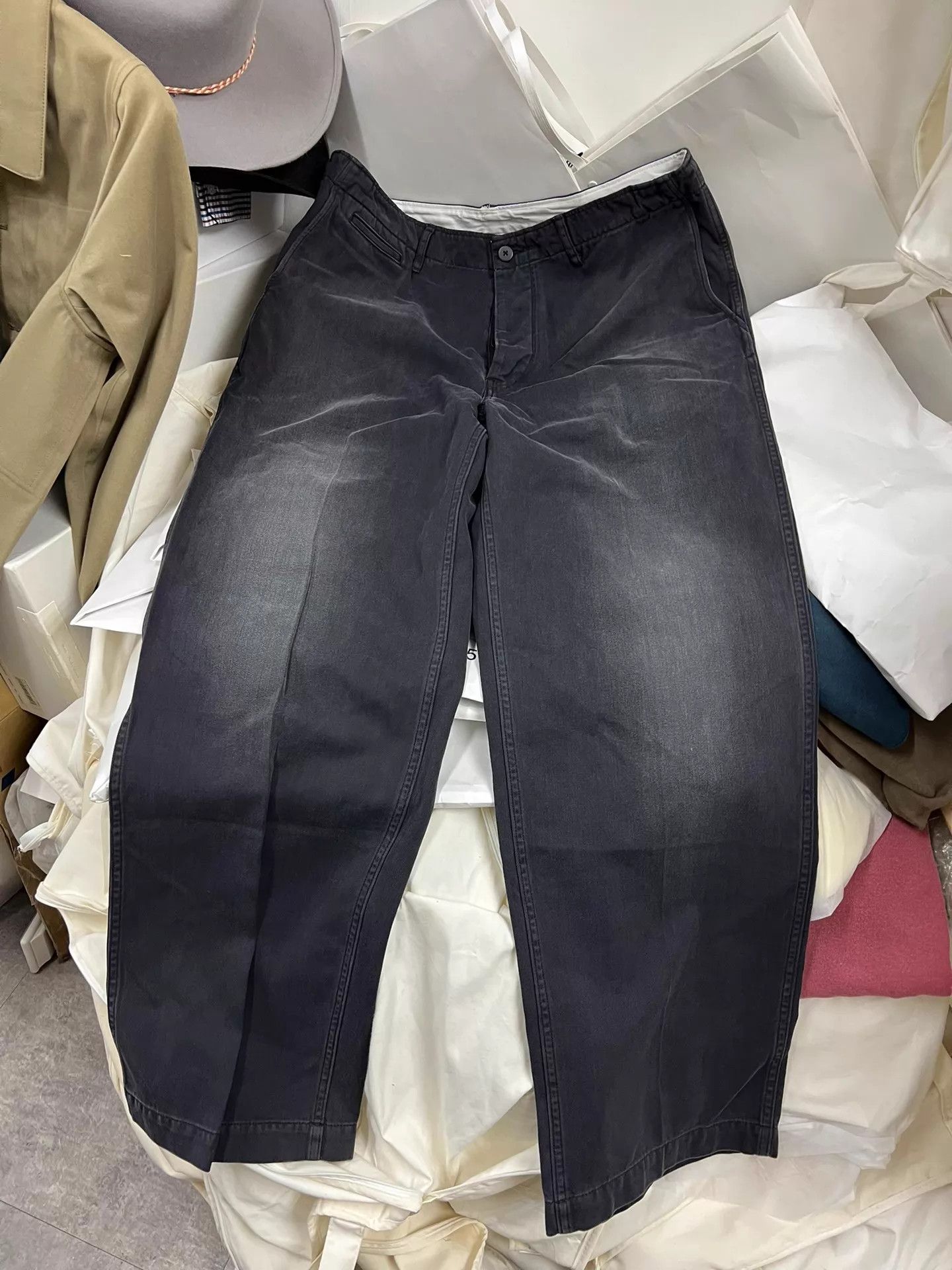 Visvim VISVIM FIELD CHINO PANTS DMGD BLACK Size 5 Size US 36 / EU 52 - 1 Thumbnail