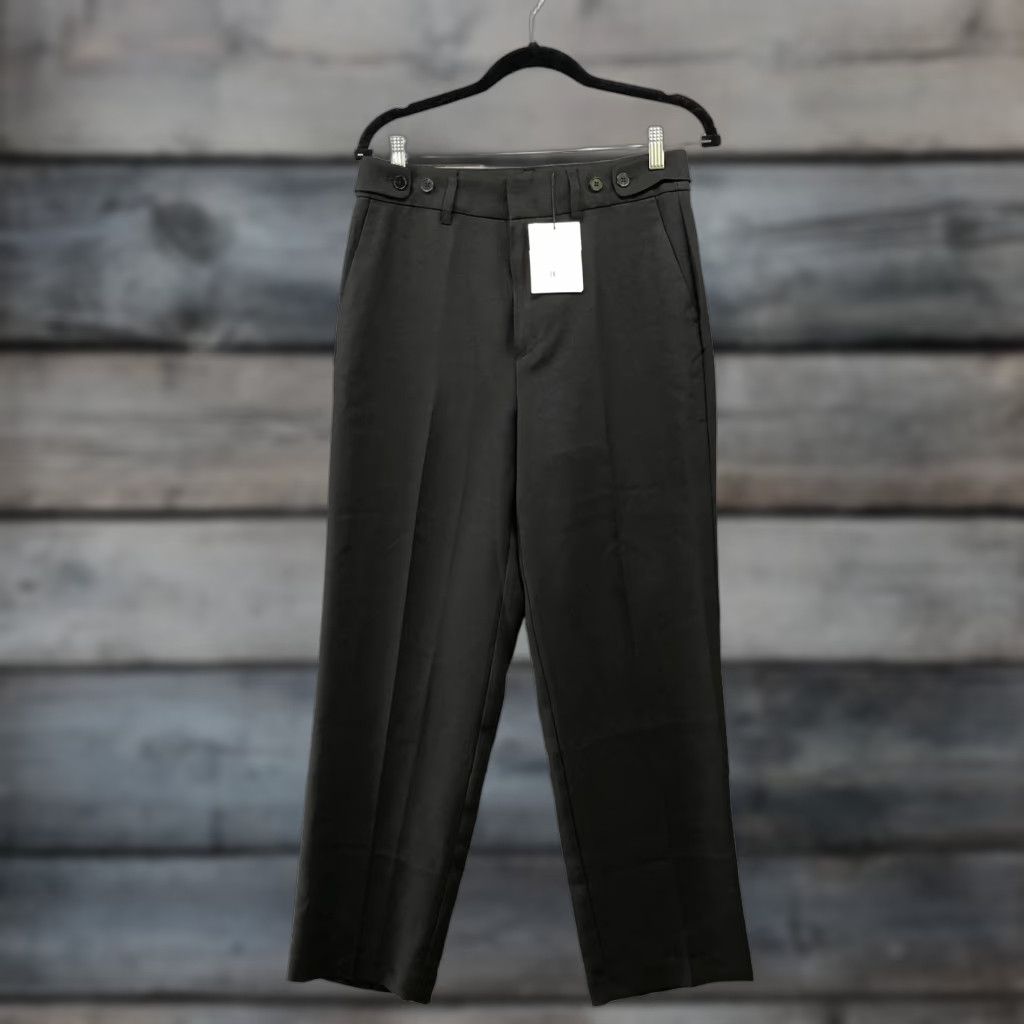 Vintage NWT Lily High Waisted Black Dress Pants Womens XL Relaxed Cropped Trouser Size 40" / US 18 - 1 Thumbnail