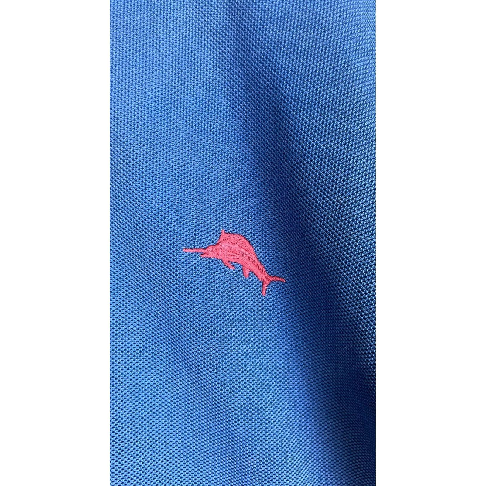 Tommy Bahama Tommy Bahama Polo Shirt Mens 2XL Blue Supima Long Sleeve Marlin Logo Casual Size US XXL / EU 58 / 5 - 2 Thumbnail