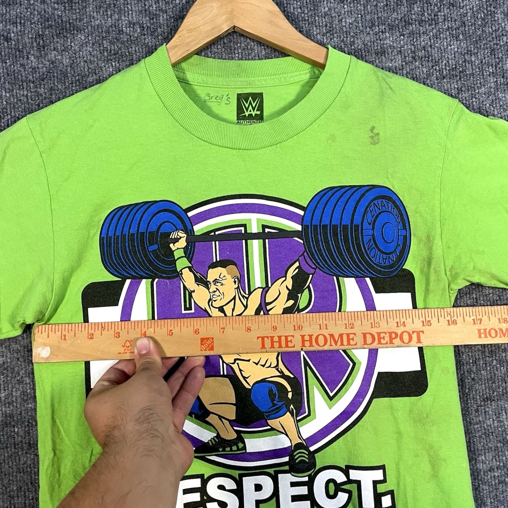 Doublet VINTAGE WWE John Cena T Shirt Small Neon Green Double Sided RESPECT Wrestling Mens Size US S / EU 44-46 / 1 - 5 Thumbnail