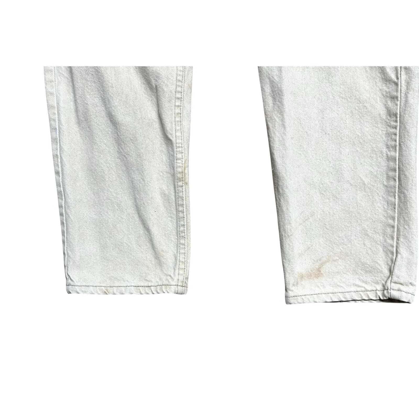 Levi's VINTAGE Levi's 550 Jeans Regular 32x34 Beige Cream 90s Tapered Leg USA Read Size US 32 / EU 48 - 6 Thumbnail