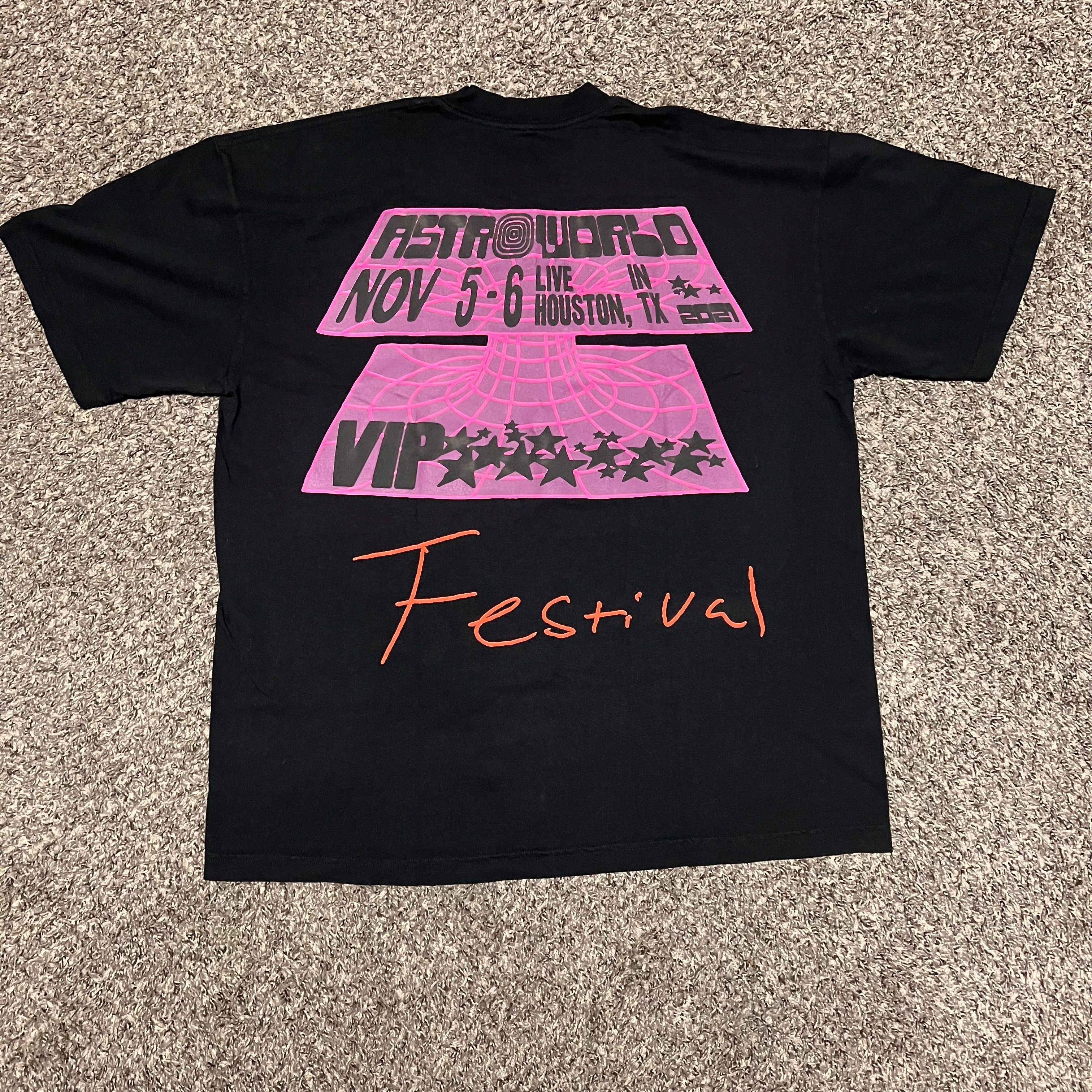 Travis Scott 2021 Astroworld Festival Houston Rap T Shirt Size US XL / EU 56 / 4 - 4 Thumbnail