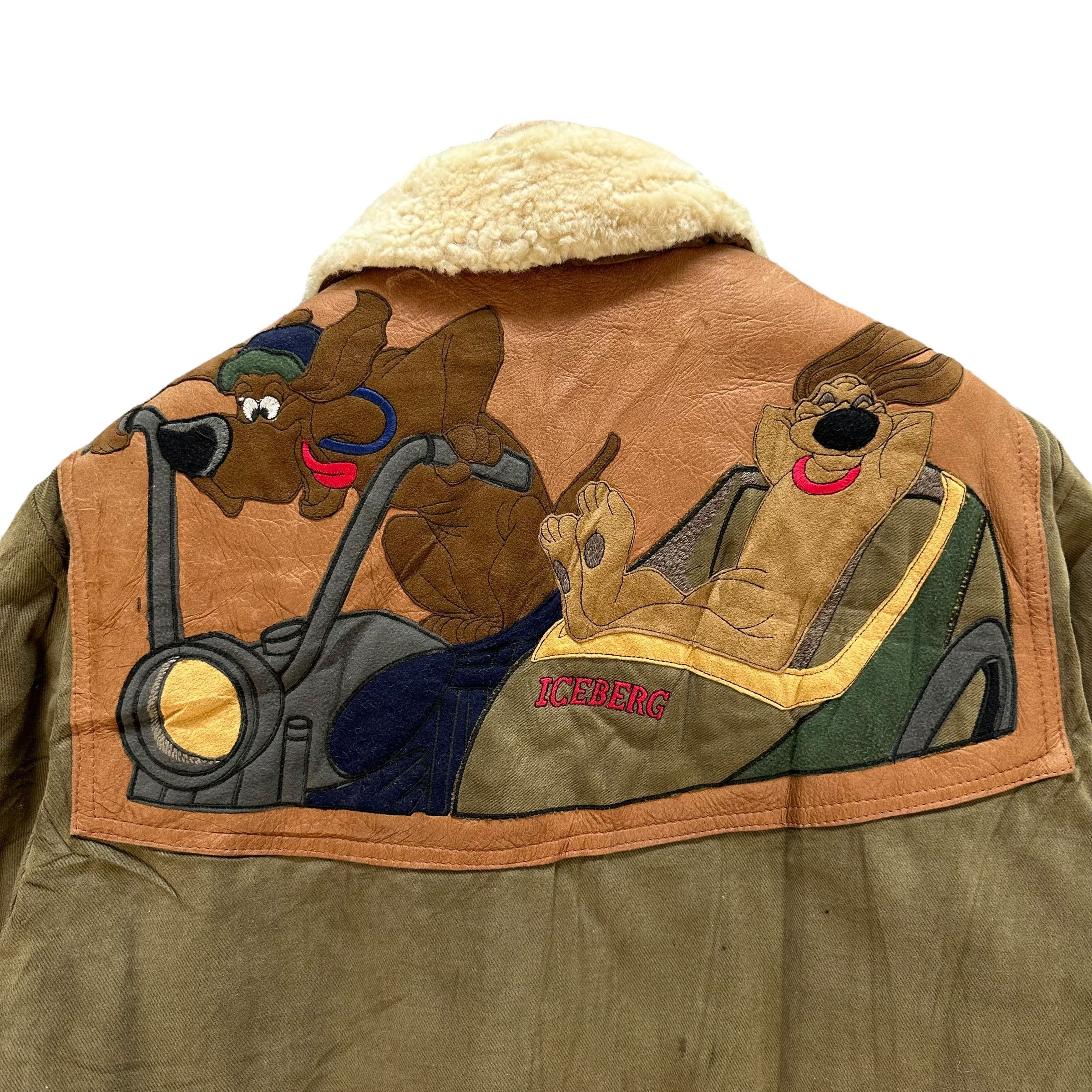 Disney Iceberg X Disney Embroidery Logo Leather Jacket #A30-0679 Size US S / EU 44-46 / 1 - 2 Thumbnail