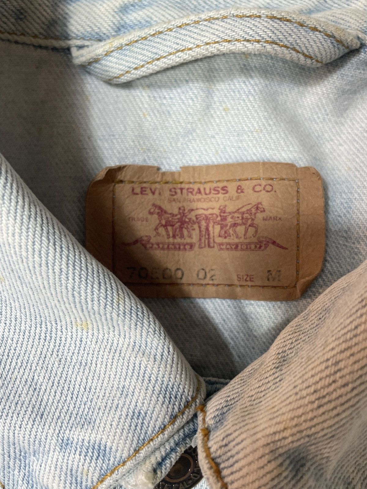 Levi's 🔥Offers🔥Levis Vintage Y2K Denim Jacket Rare Baby Blue Size XS / US 0-2 / IT 36-38 - 5 Thumbnail