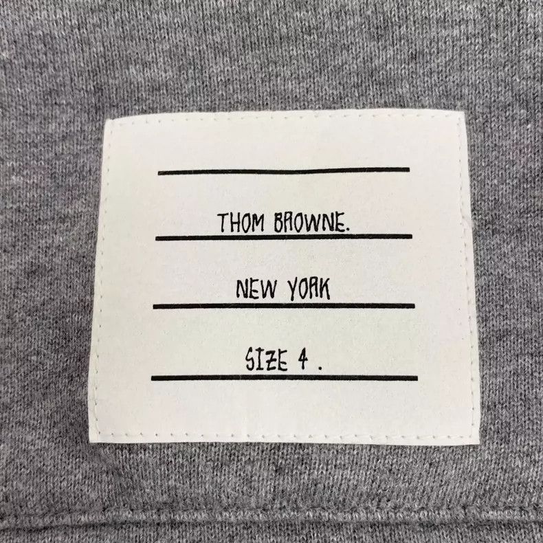 Thom Browne Thom browne Gray classic four-bar cotton hooded drawstring Size US XL / EU 56 / 4 - 5 Thumbnail