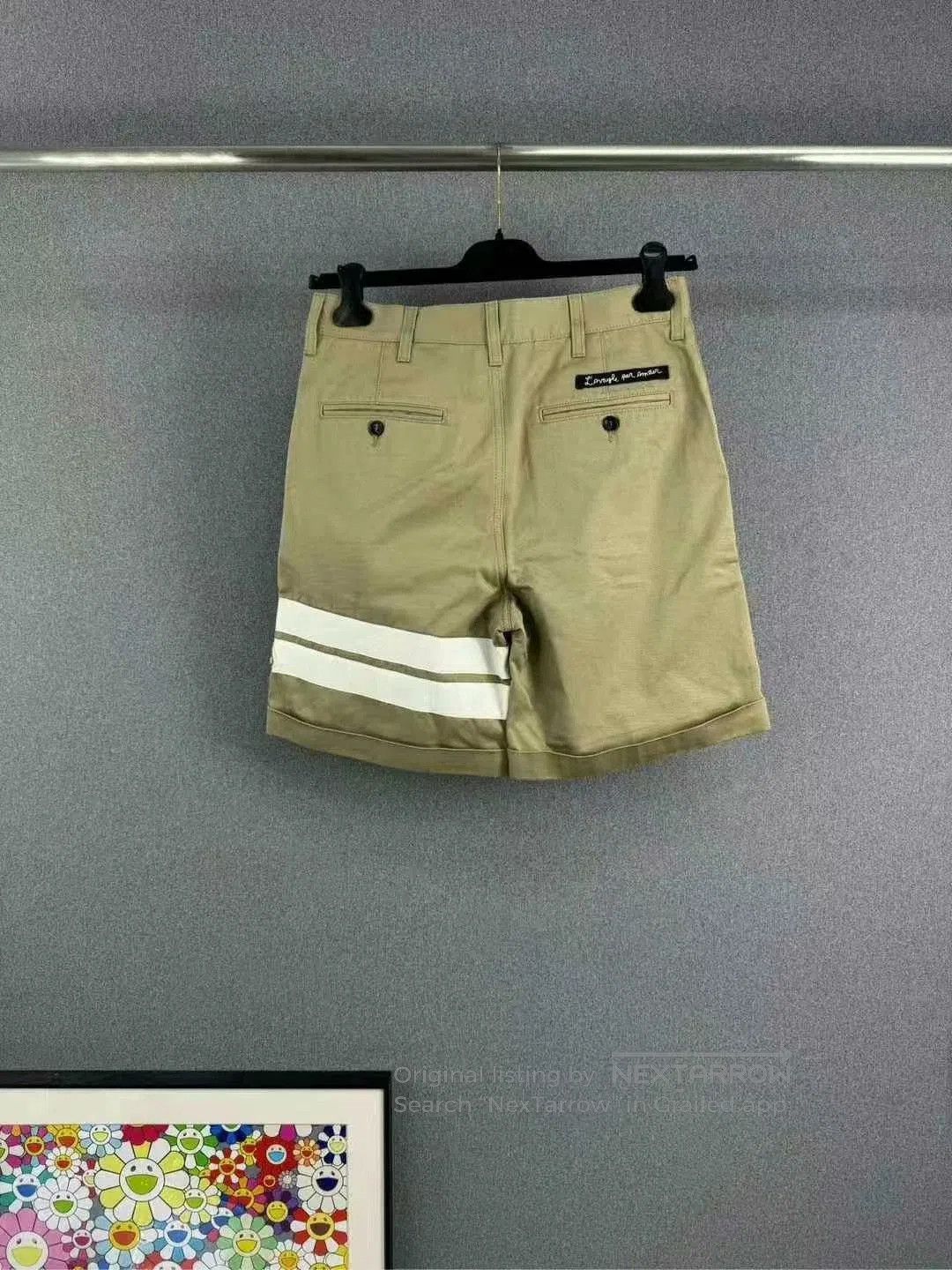 Gucci gucci embroidered bee shorts in beige. Size US 30 / EU 46 - 2 Thumbnail