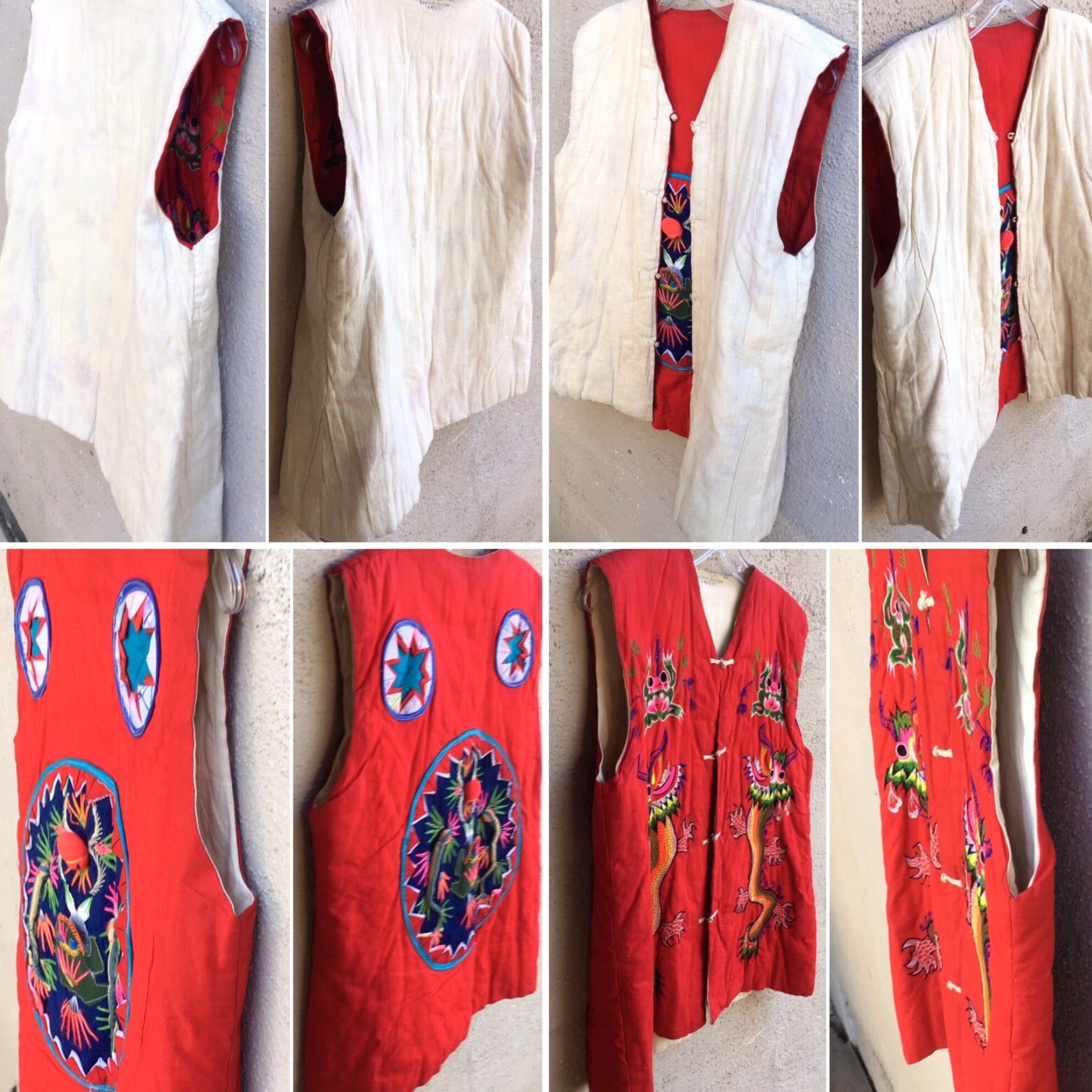Vintage VINTAGE Embroidered Asian Vest Dragon Frog Chinese M/L Red Vest Size M / US 6-8 / IT 42-44 - 6 Thumbnail