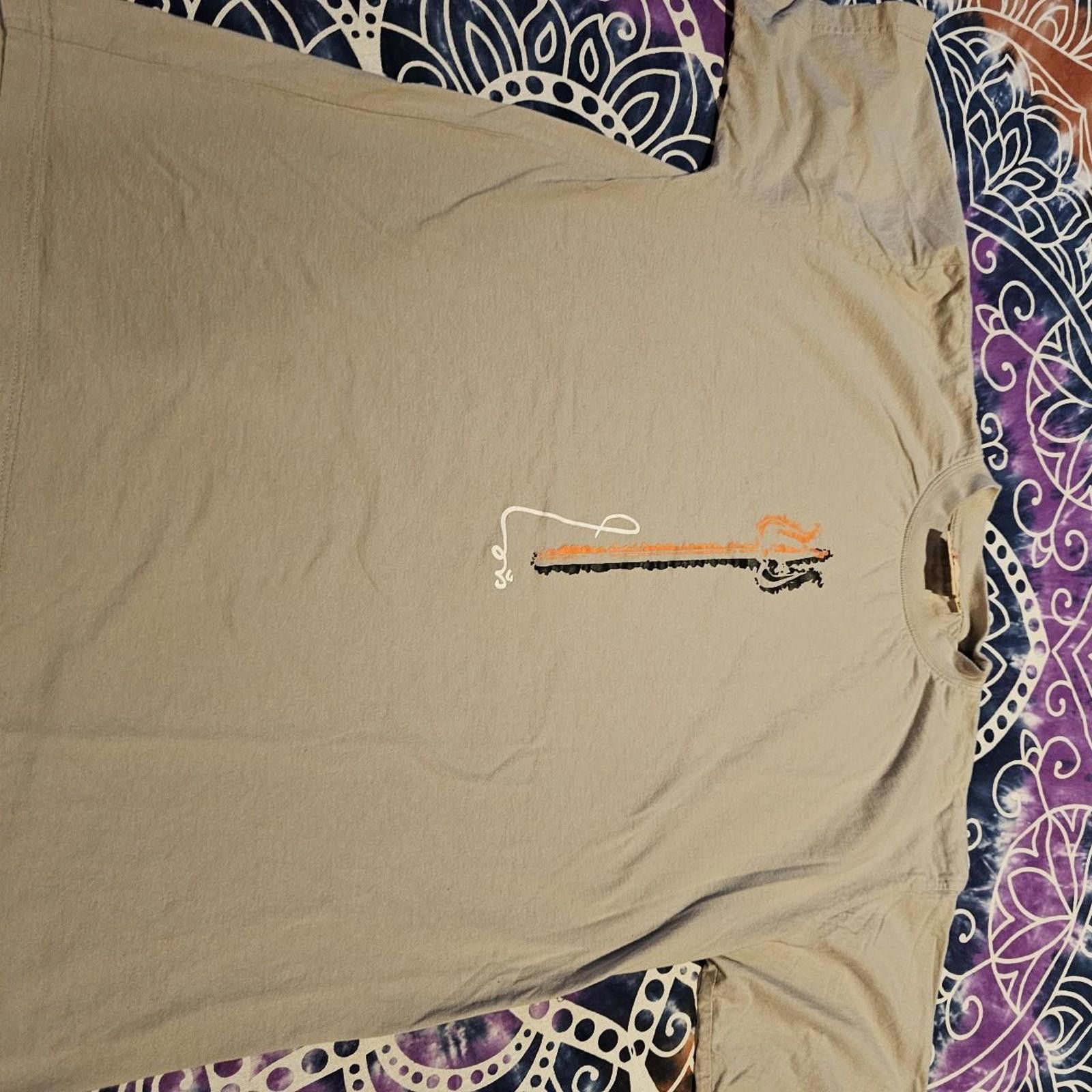 Designer Men's Tan and Orange Karma T-shirt Size US XL / EU 56 / 4 - 2 Thumbnail