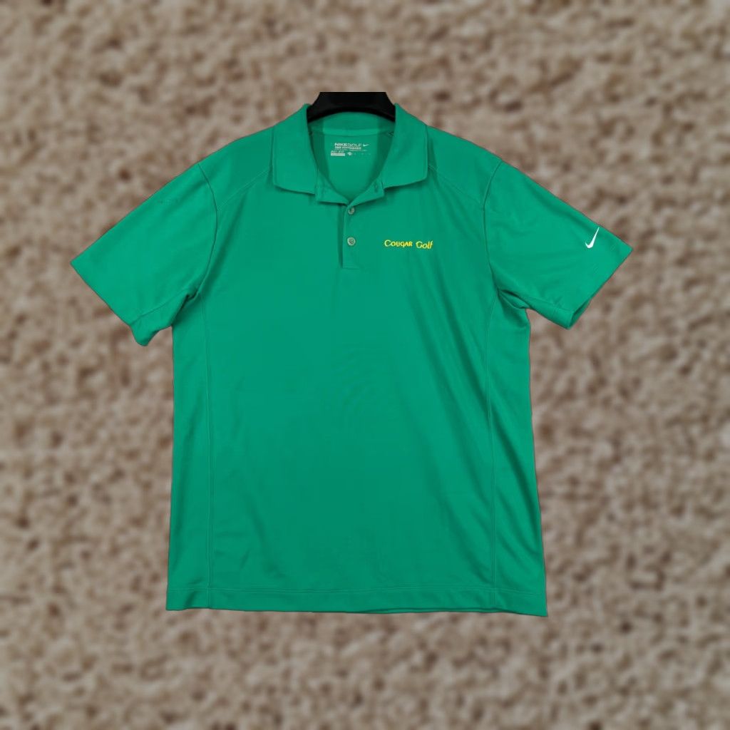 Nike Nike Tour Performance Polo Shirt Mens M Green Dri-Fit Golf Casual Short Sleeve 100% Polyester Mens Polo Size US M / EU 48-50 / 2 - 1 Thumbnail