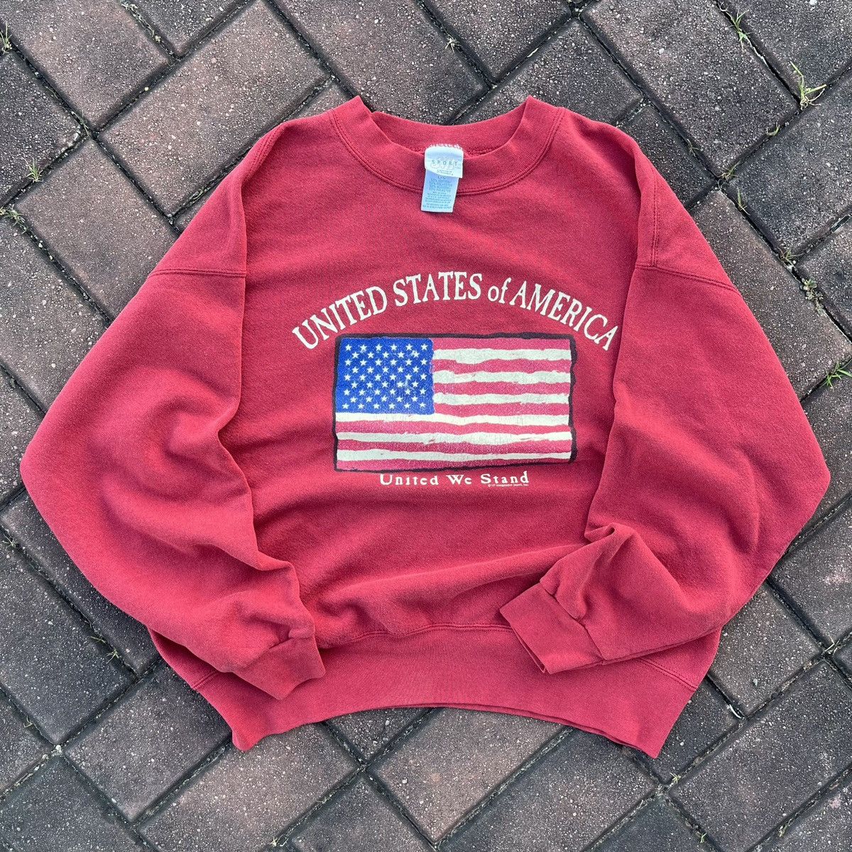 Vintage VINTAGE Y2K AMERICA FLAG GRAPHIC SWEATSHIRT Size US L / EU 52-54 / 3 - 1 Thumbnail