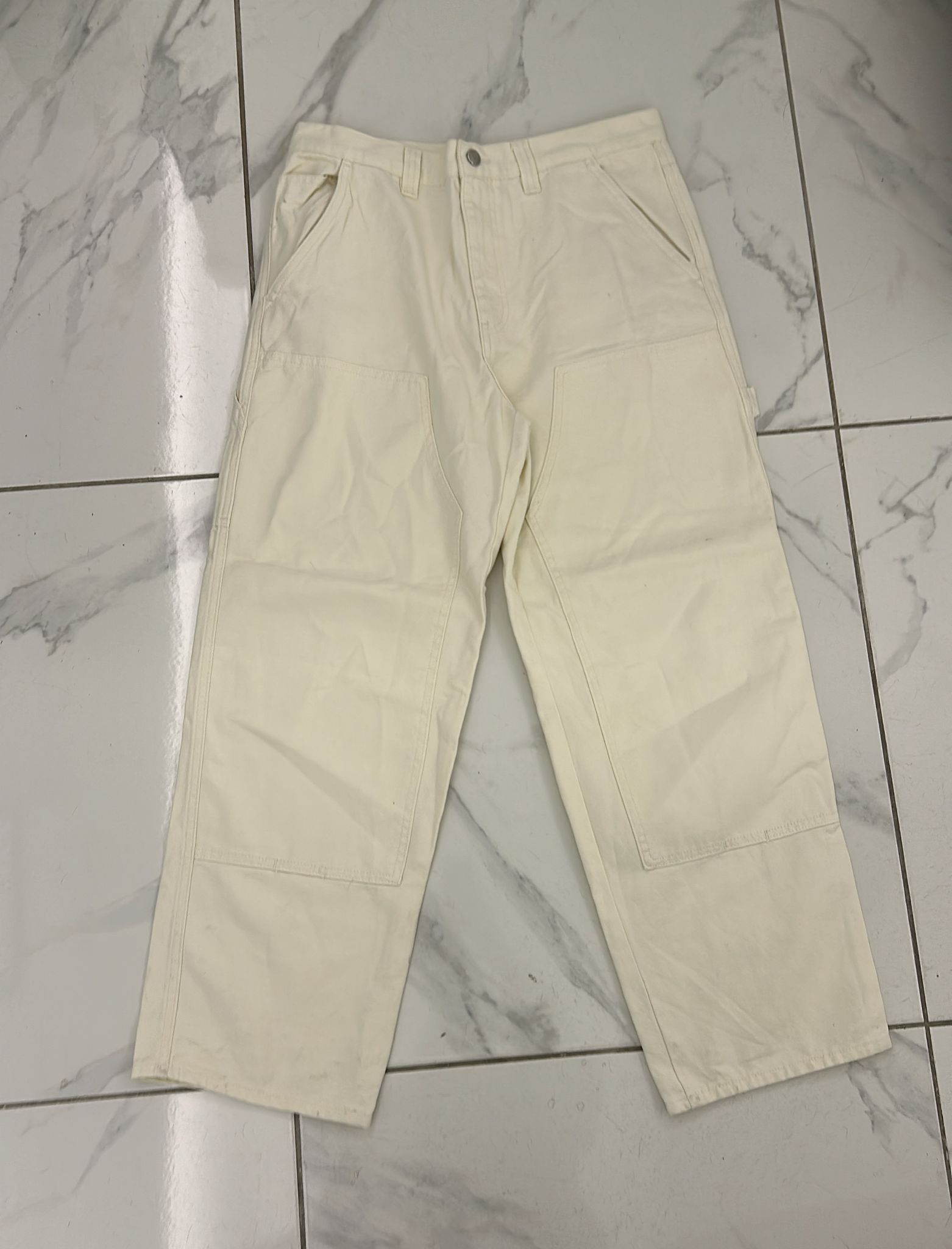 Stussy × Vintage Stussy Double Knee Work Pant in Bone Size US 32 / EU 48 - 2 Thumbnail