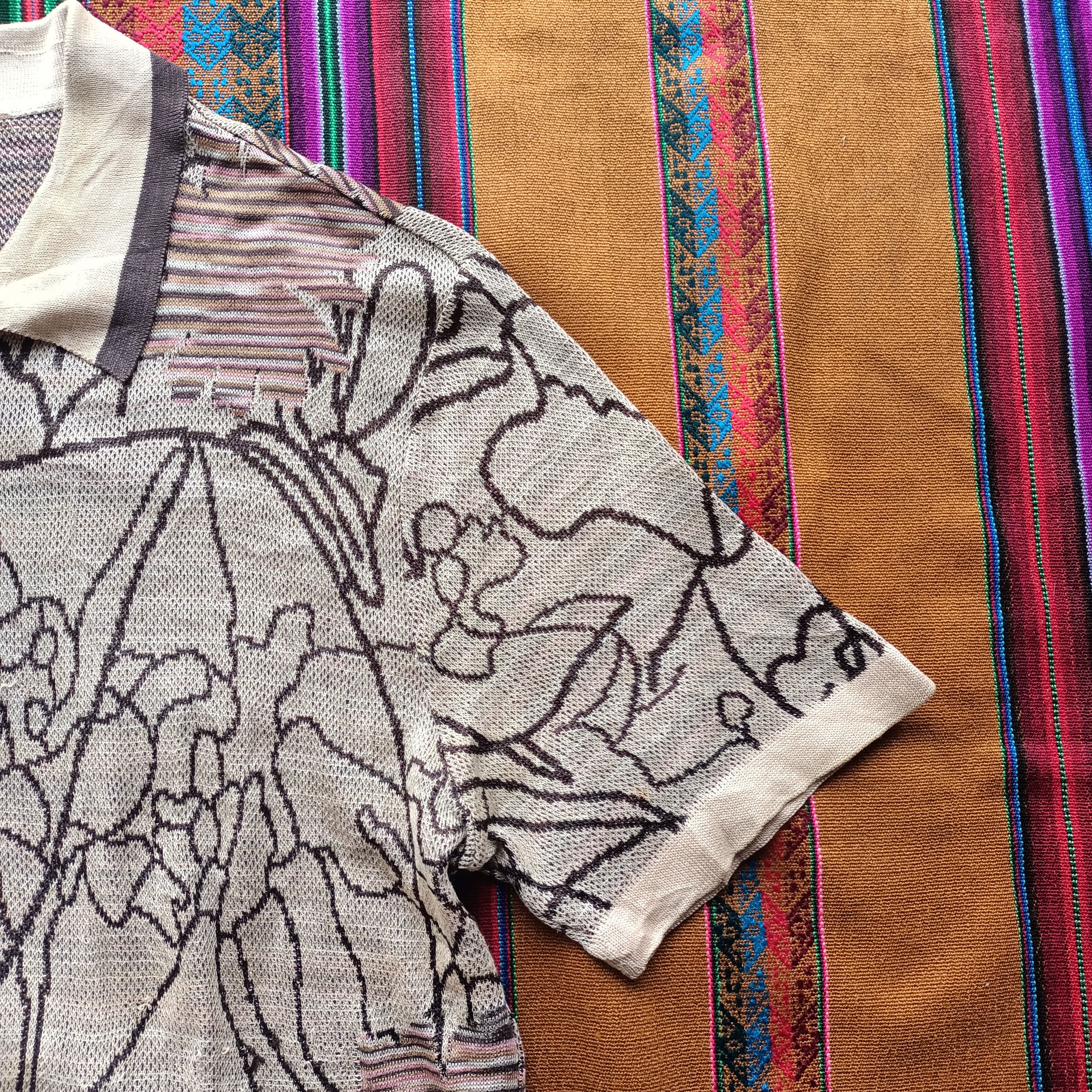 Missoni 00s Missoni italy tropical forest rayon polo shirt Size US M / EU 48-50 / 2 - 5 Thumbnail