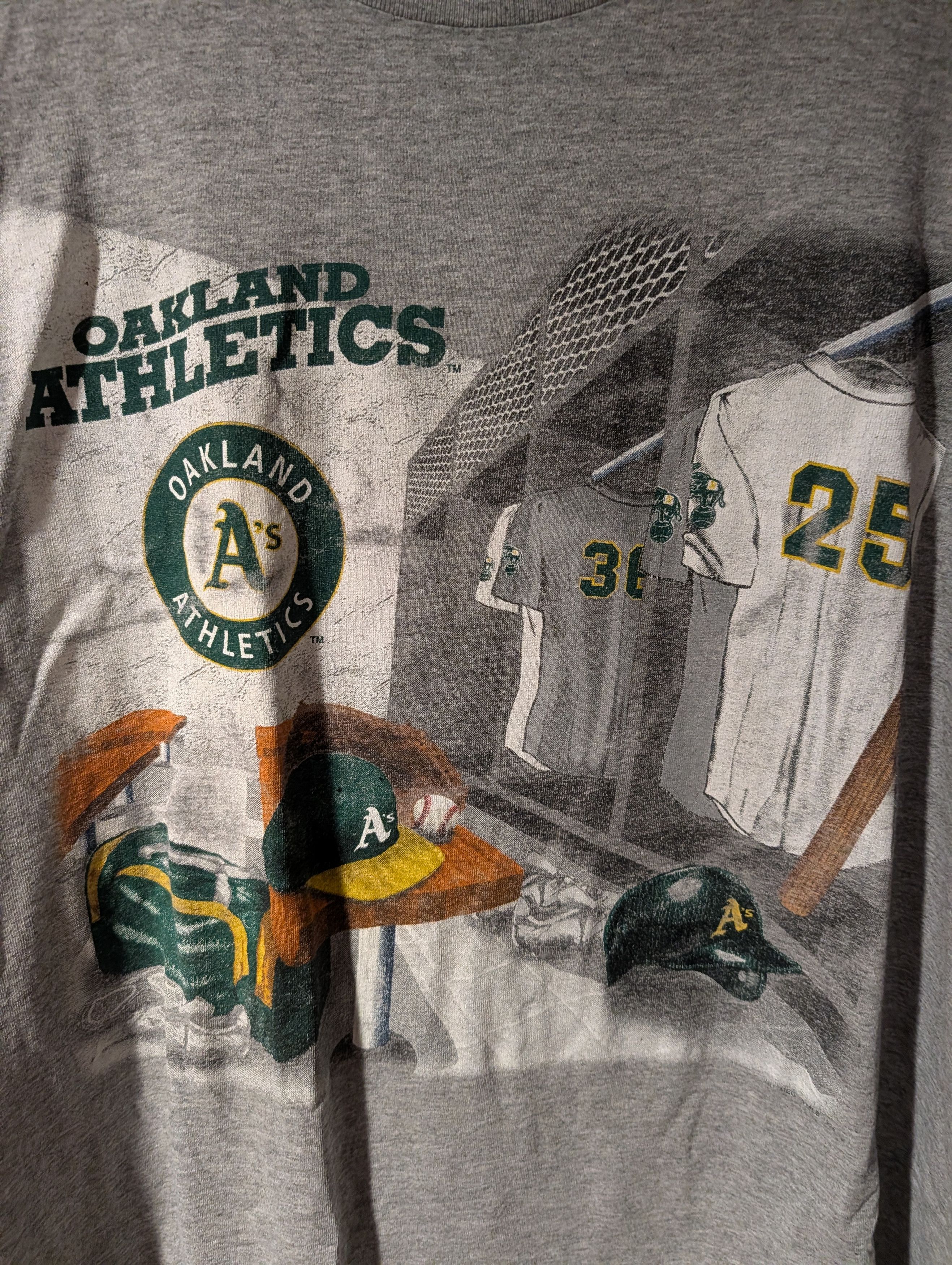 MLB VTG 90s Oakland Athletics MLB Lee Sport Locker Room T-Shirt Size US XXL / EU 58 / 5 - 2 Thumbnail