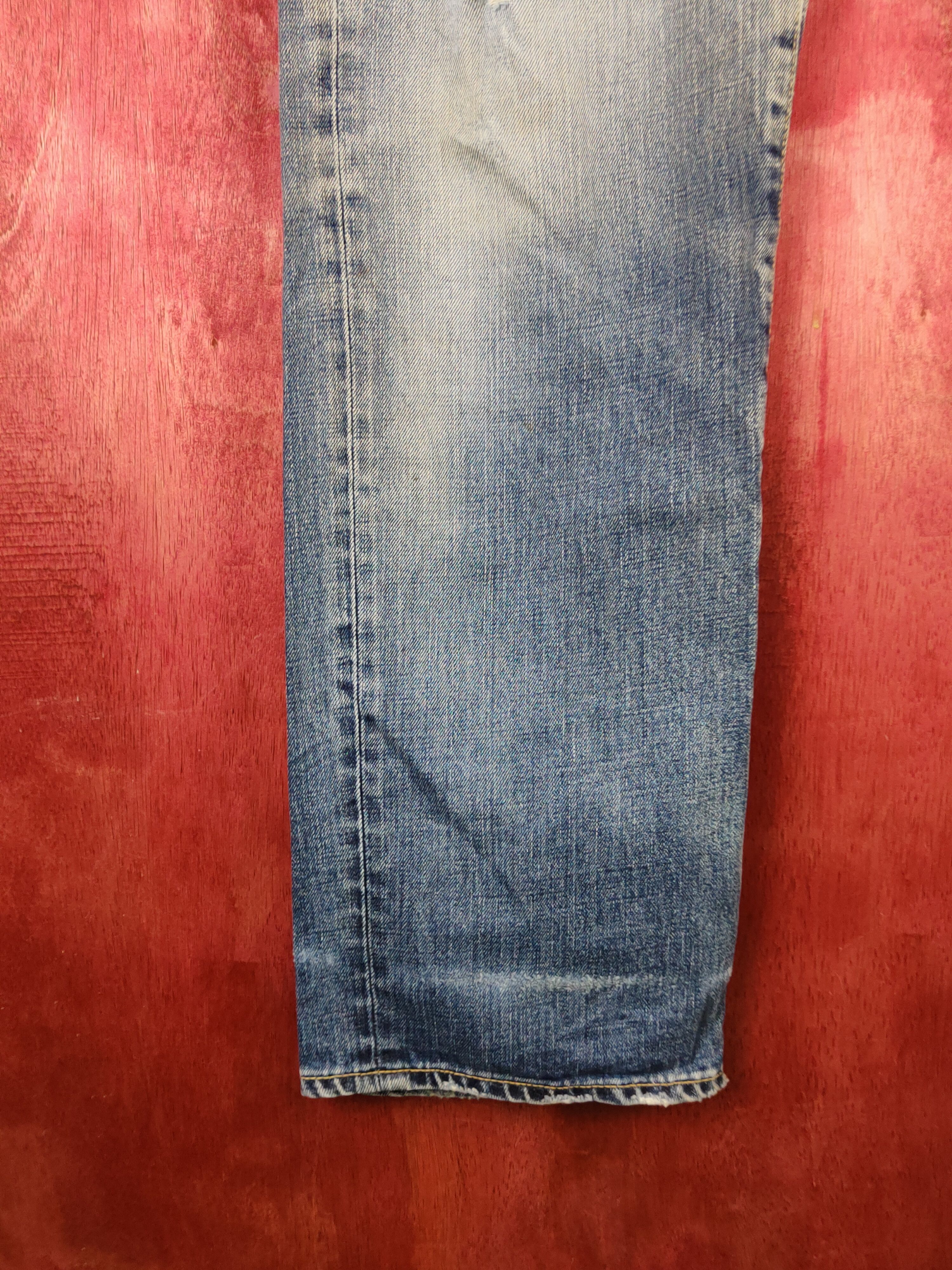 Japanese Brand DL Uniqlo Blue Distressed Ripped Jeans #S2197 Size US 38 / EU 54 - 4 Thumbnail