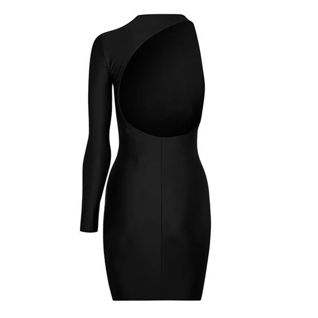 Balenciaga o1g2r1mq0924 Open Back Mini Dress in Black Size M / US 6-8 / IT 42-44 - 2 Thumbnail