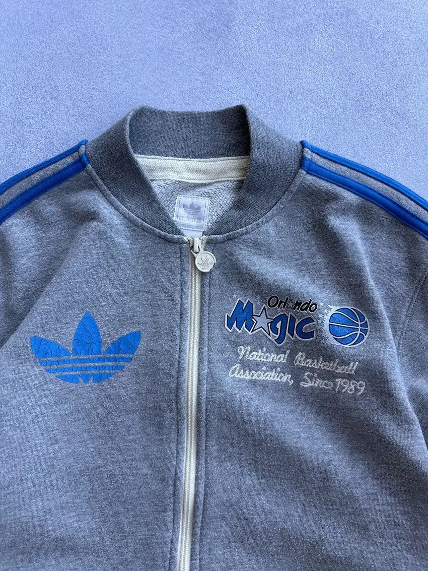 Adidas × NBA × Vintage Vintage Adidas Orlando Magic NBA Grey Track Jacket Size US S / EU 44-46 / 1 - 4 Thumbnail