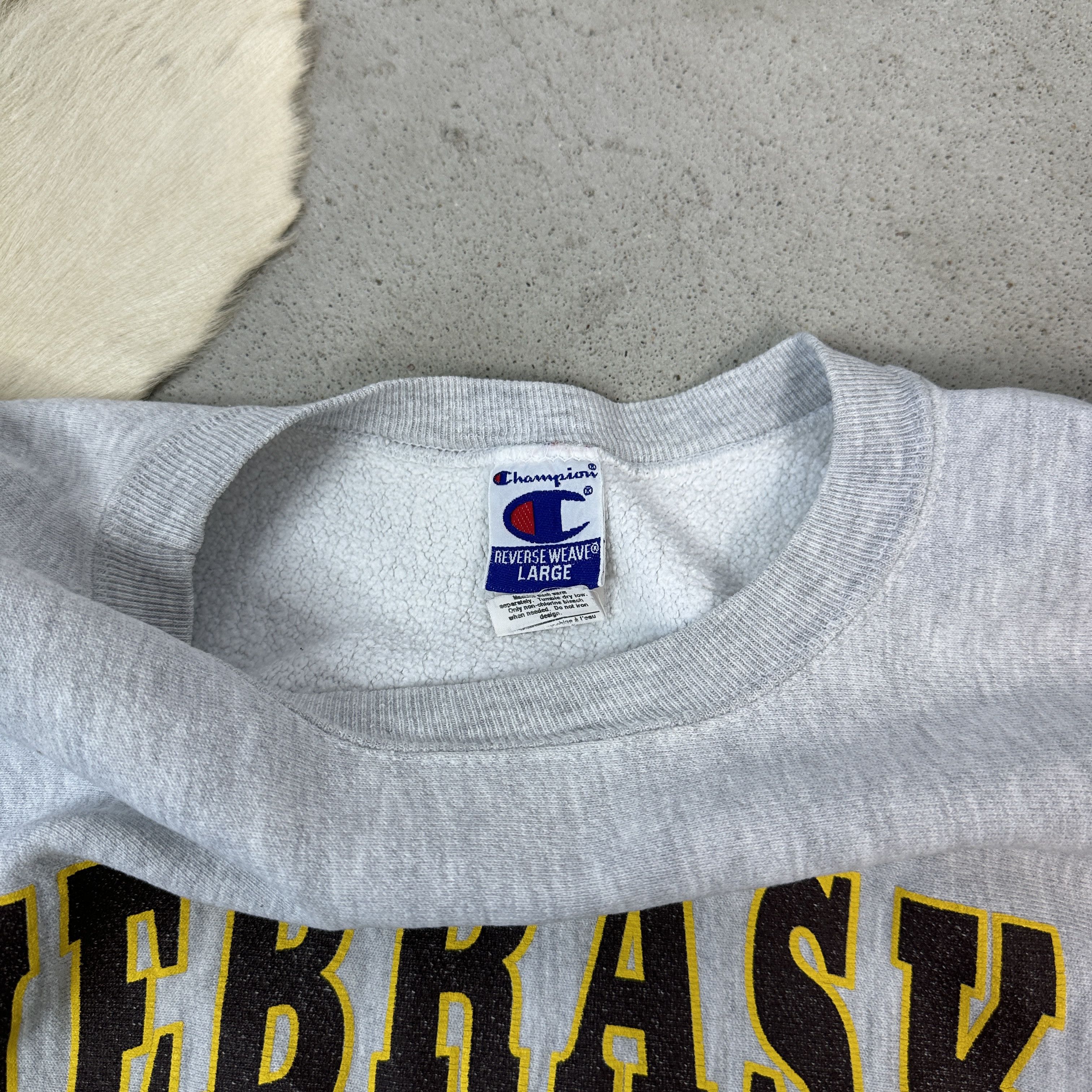 Champion × Vintage Vintage Champion Nebraska 90s Sweatshirt Size US L / EU 52-54 / 3 - 4 Thumbnail