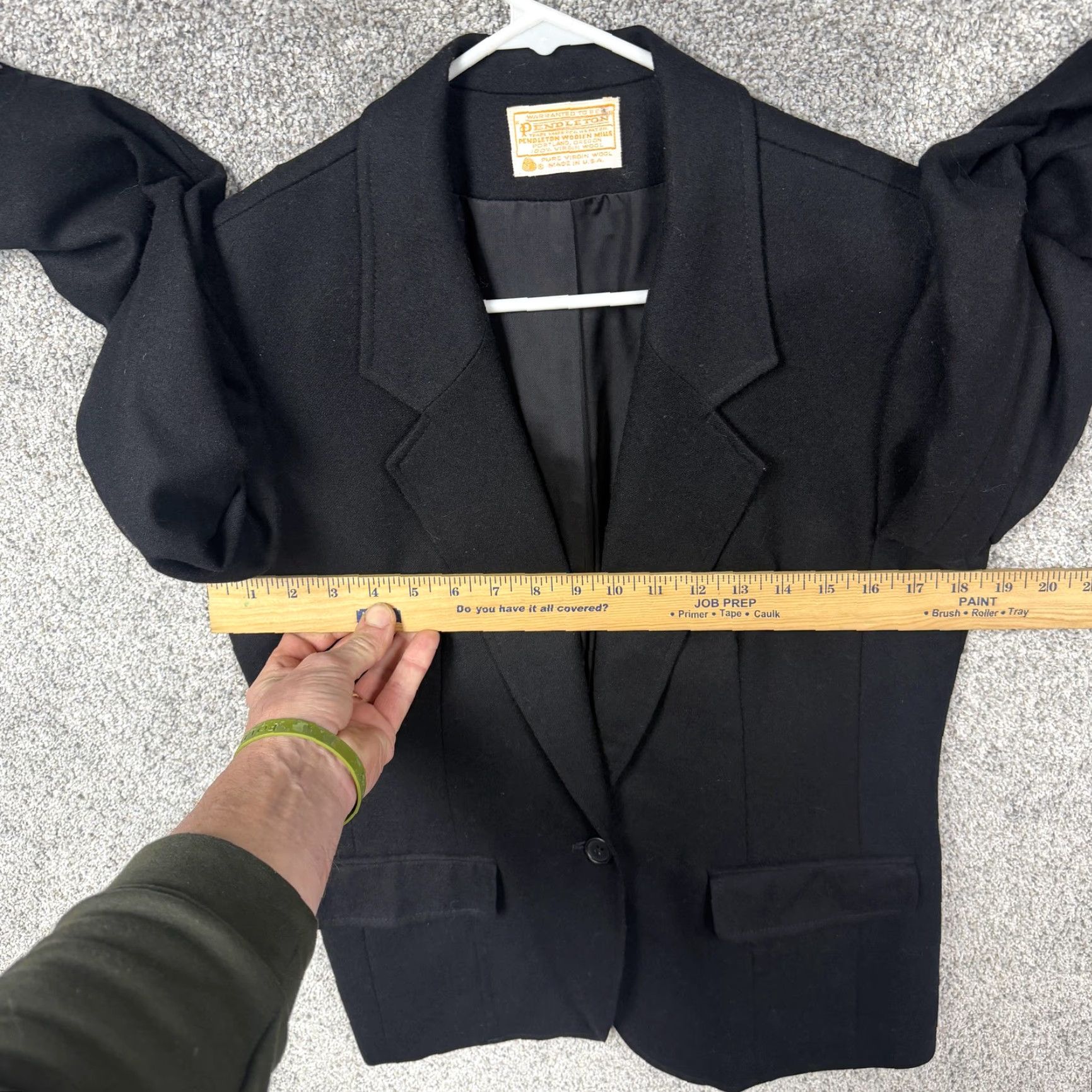 Pendleton VINTAGE Pendleton Black Wool Blazer 12 Women Single-Breasted Notch Lapel 100% Virgin Wool Office Workwear USA Men's? Size XL / US 12-14 / IT 48-50 - 5 Thumbnail