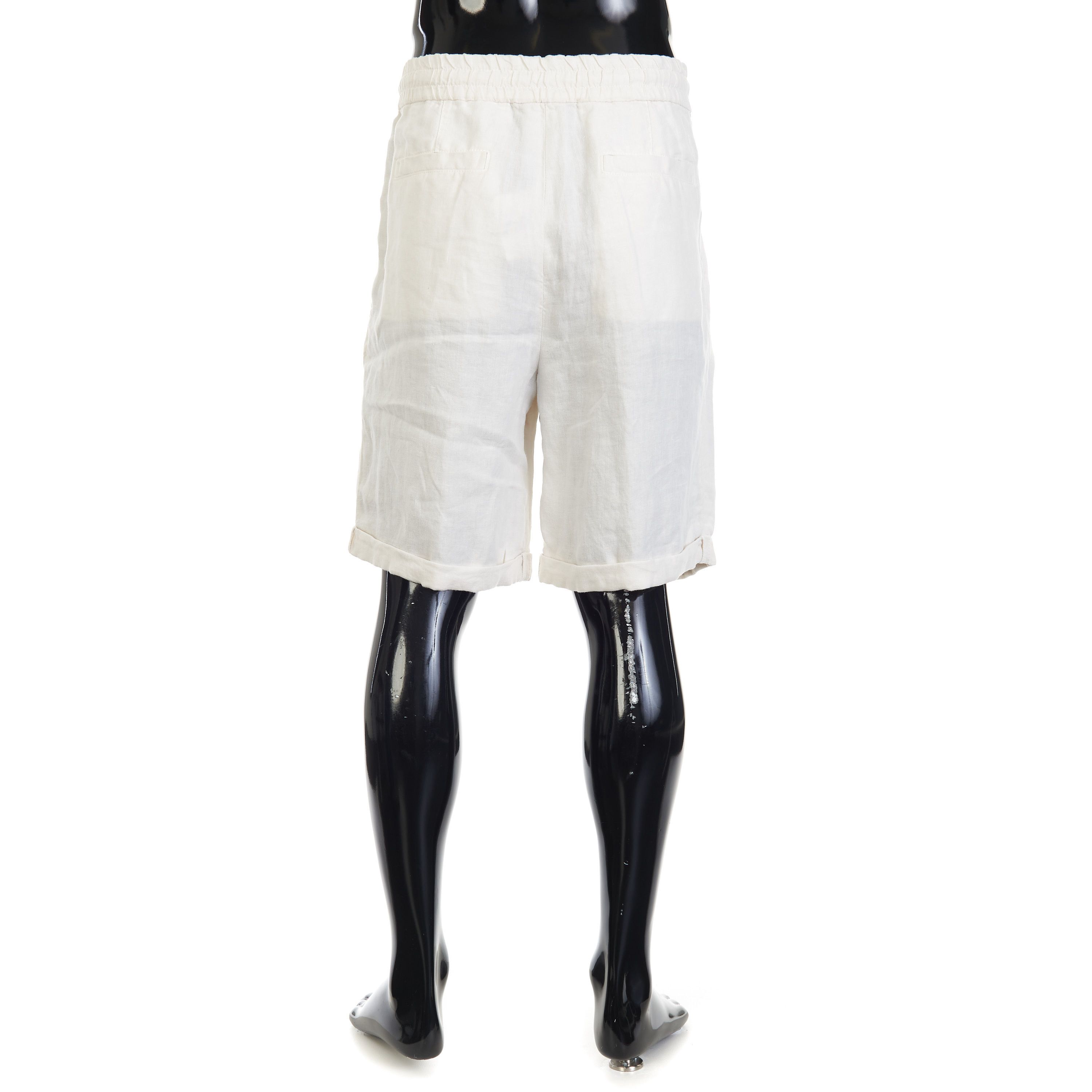 Brunello Cucinelli Linen Bermuda Shorts - Drawstring, Double Pleats Size US 34 / EU 50 - 4 Thumbnail