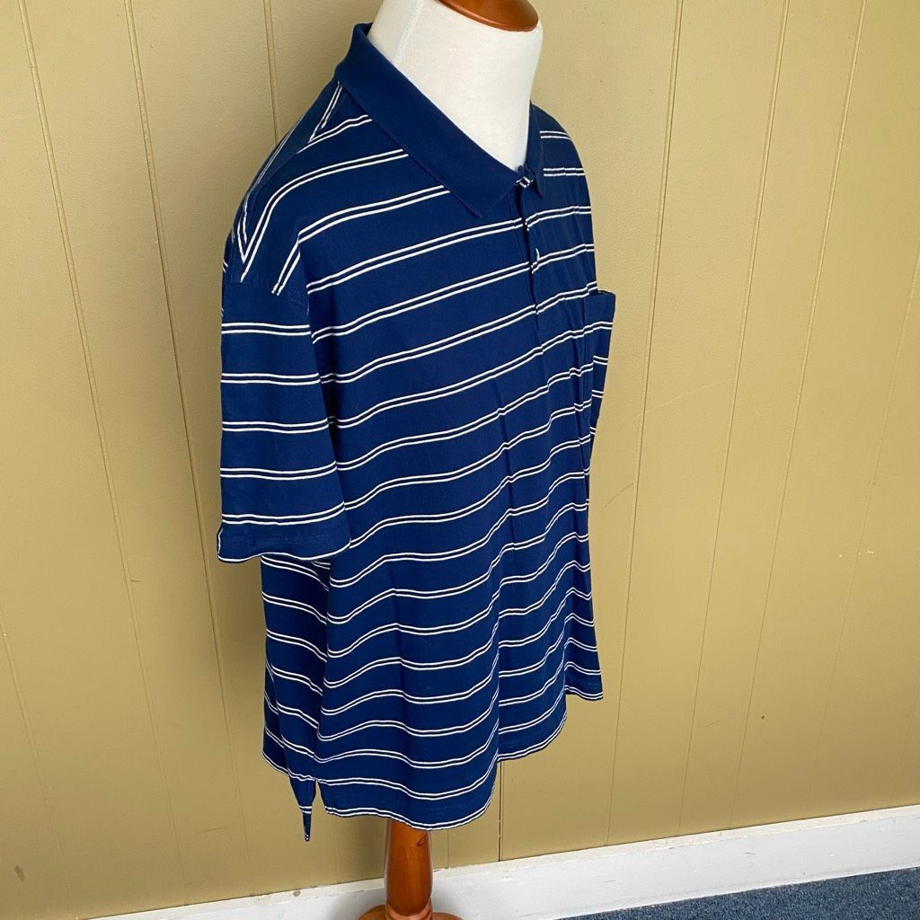 St. Johns Bay St John’s Bay men XXL 100% cotton short sleeve stripe polo s Size US XXL / EU 58 / 5 - 4 Thumbnail