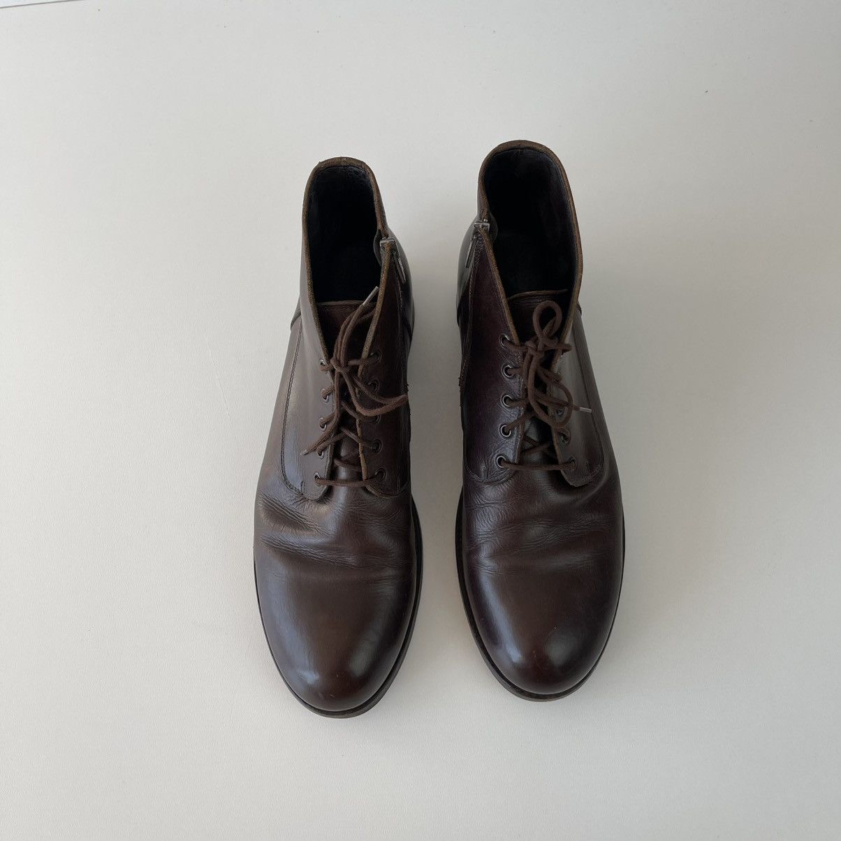 Pantanetti Pantanetti High Ankle Leather Zip Boots Brown Made in Italy Size US 12 / EU 45 - 5 Thumbnail