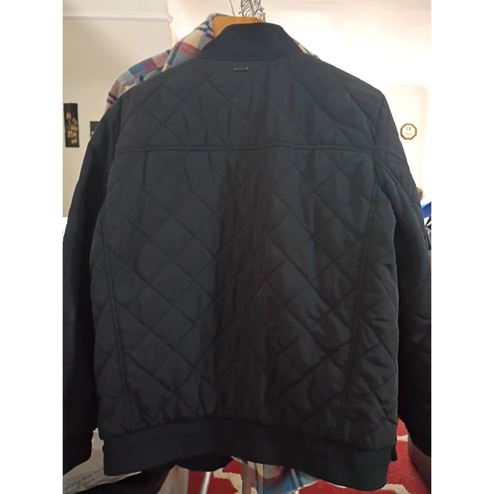 Calvin Klein Calvin Klein Men's Navy Quilted Jacket Crew Collar Zip Pocket Casual Long Stand-Up Collar Buttons - M Black Navy Quilted Jacket Mens Size US M / EU 48-50 / 2 - 5 Thumbnail