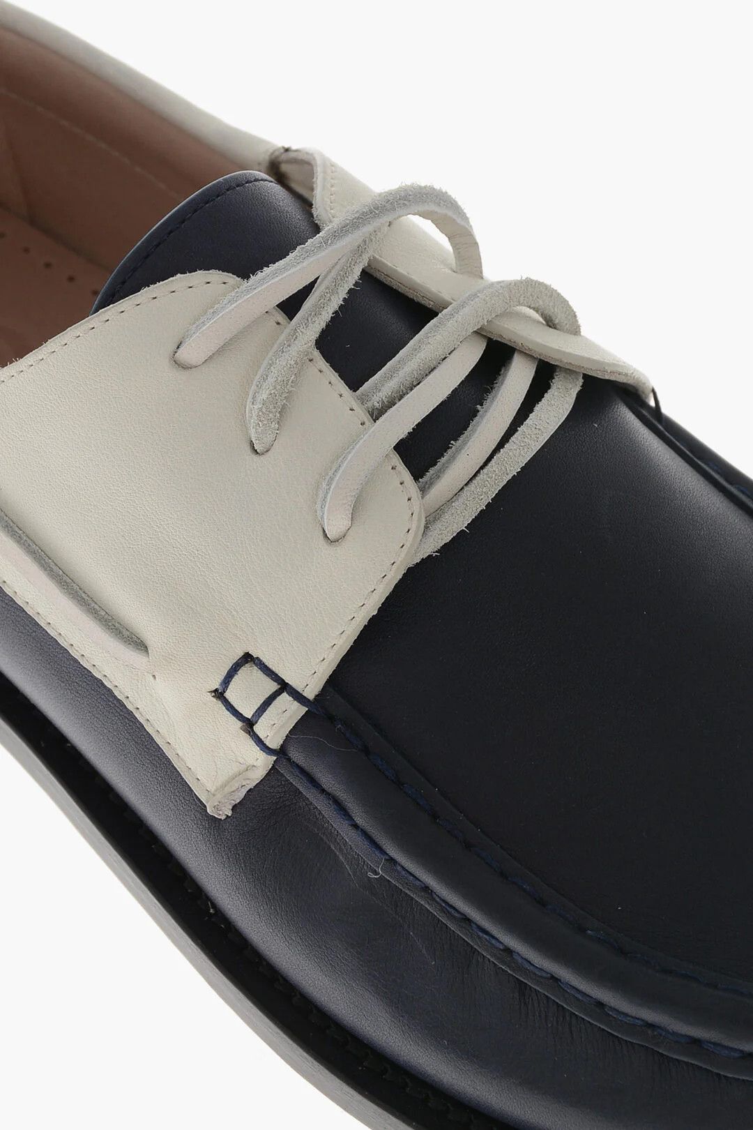 Loewe og1mm0426 Bicolor Leather Lace-Up Shoes in Blue Size US 10 / IT 40 - 4 Thumbnail