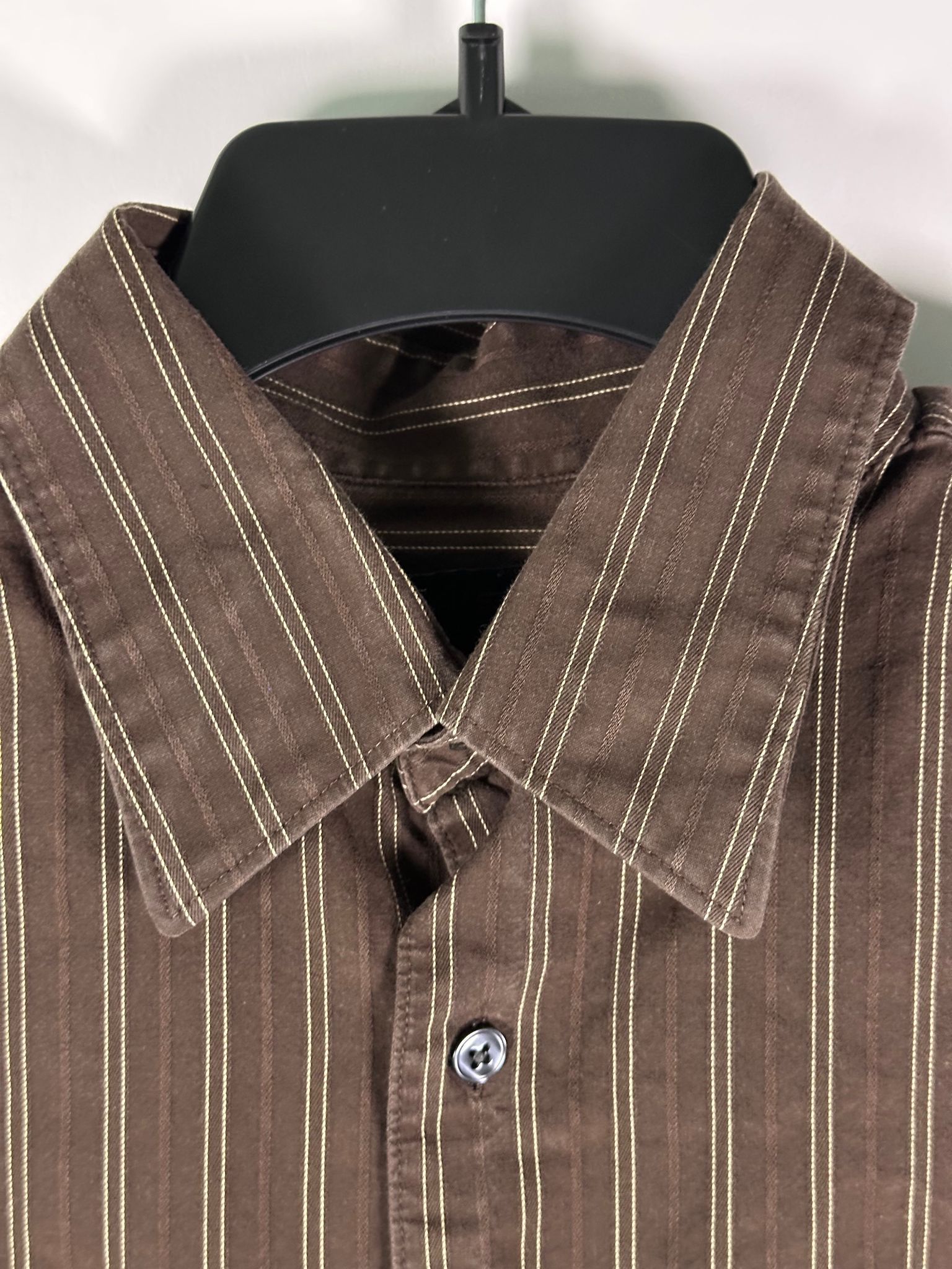Axist AXIST Shirt Mens L Modern Fit Brown Stripe Long Sleeve Size US L / EU 52-54 / 3 - 3 Thumbnail