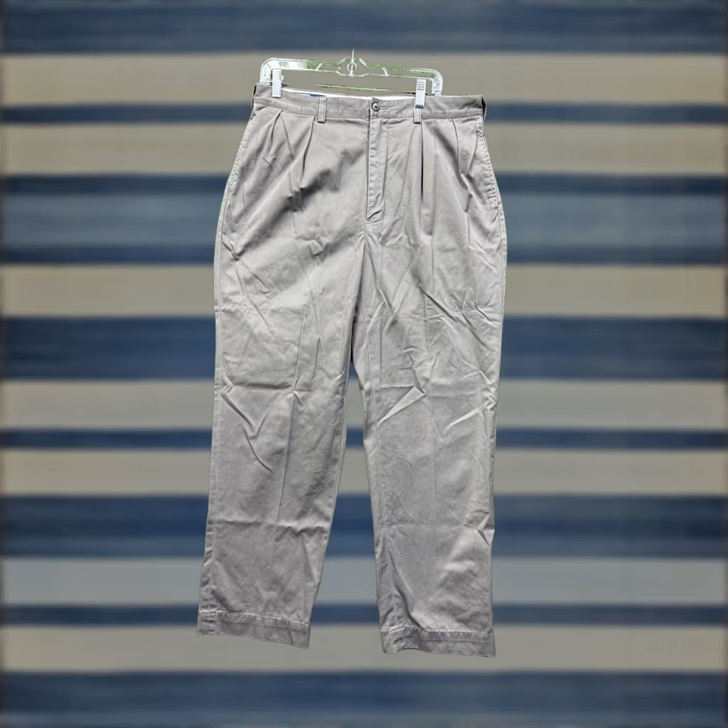 Polo Ralph Lauren Polo Ralph Lauren Andrew Chino Pants Mens 35x30 Beige Flat Front Pleated Classic Fit Straight Inseam 30 Satin Logo Pocket Size US S / EU 44-46 / 1 - 1 Thumbnail