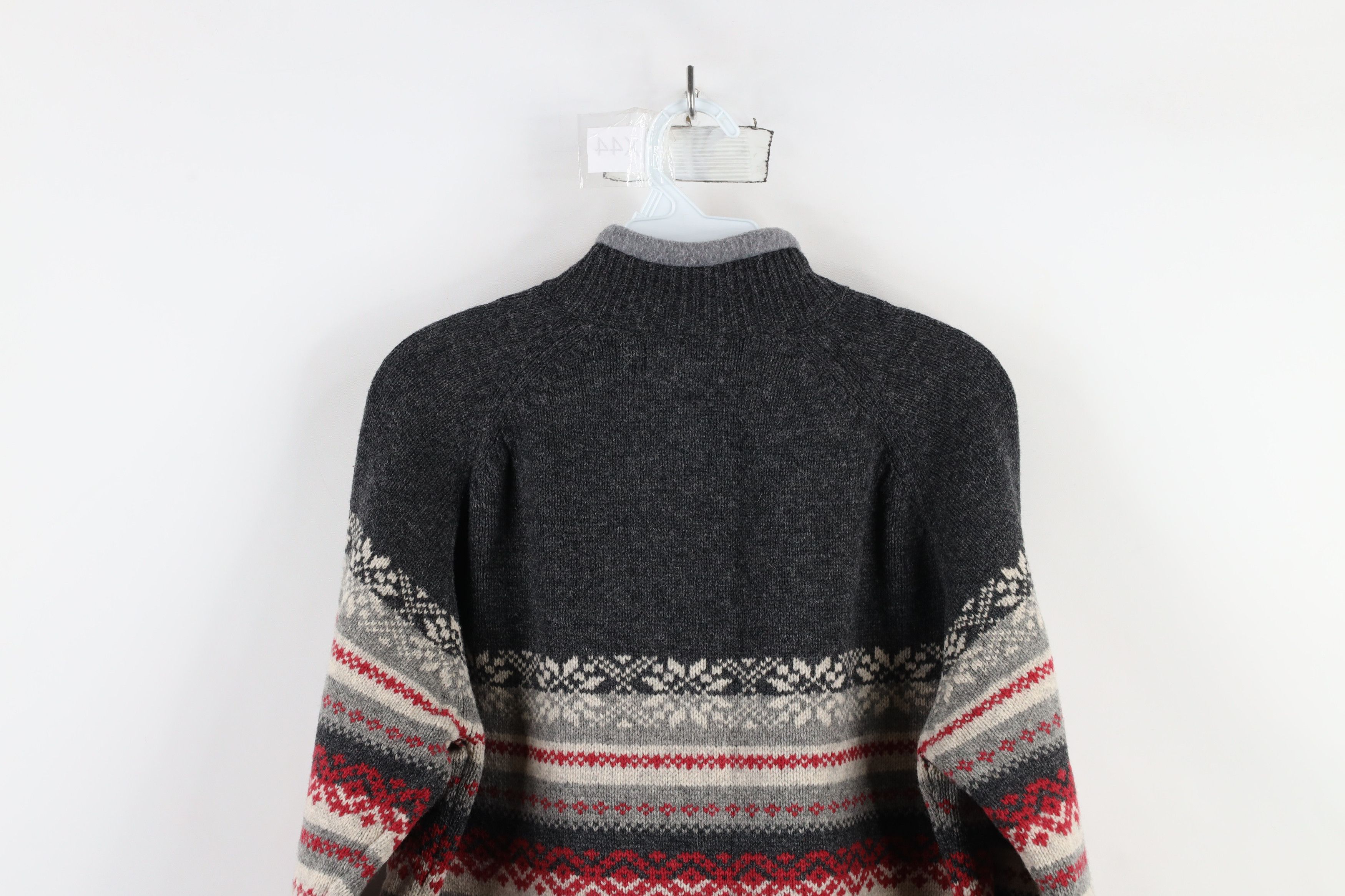 Vintage × Woolrich Woolen Mills Vintage Woolrich Knit Fair Isle Half Zip Pullover Sweater Size L / US 10 / IT 46 - 10 Thumbnail