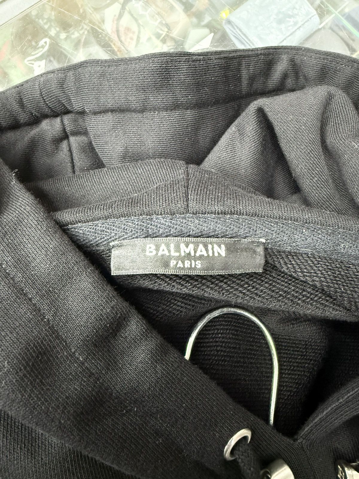 Balmain Balmain statue graphic-print cotton hoodie Black Size Large Size US L / EU 52-54 / 3 - 9 Thumbnail