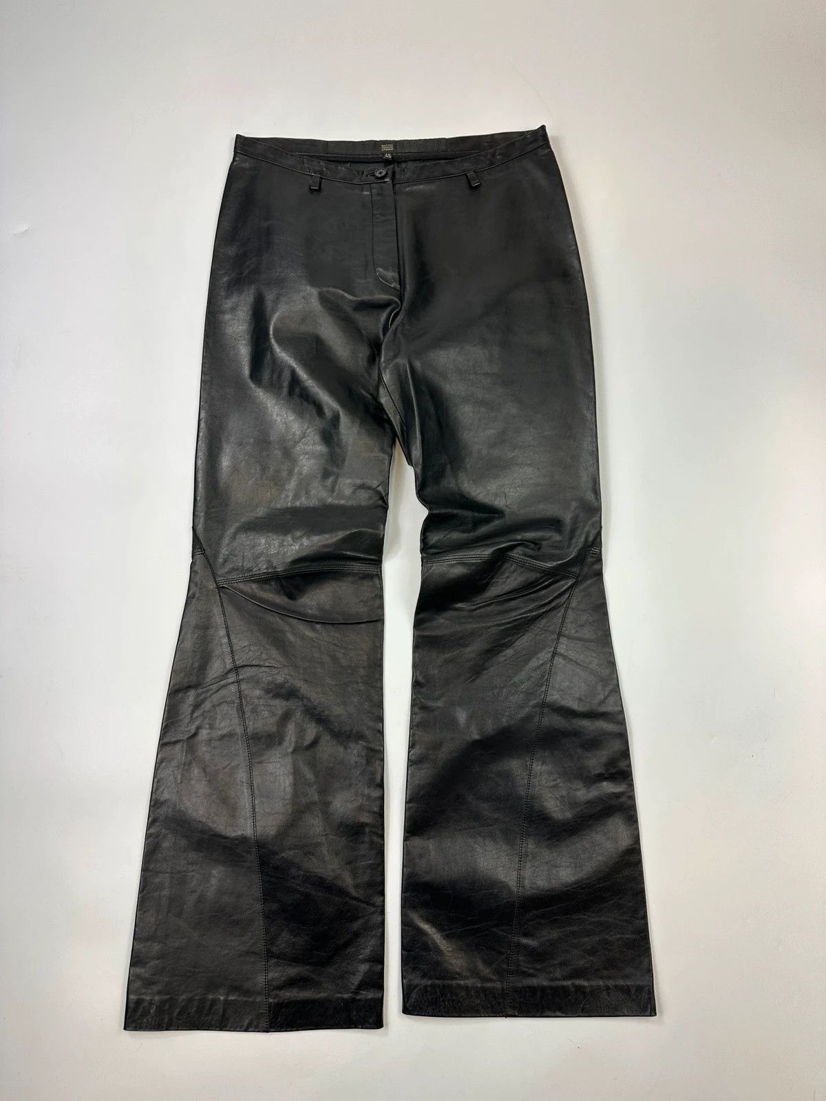 Marithe + Francois Girbaud Marithé + François Girbaud Black Soft Leather Flared Pants Size 27" / US 4 / IT 40 - 1 Thumbnail