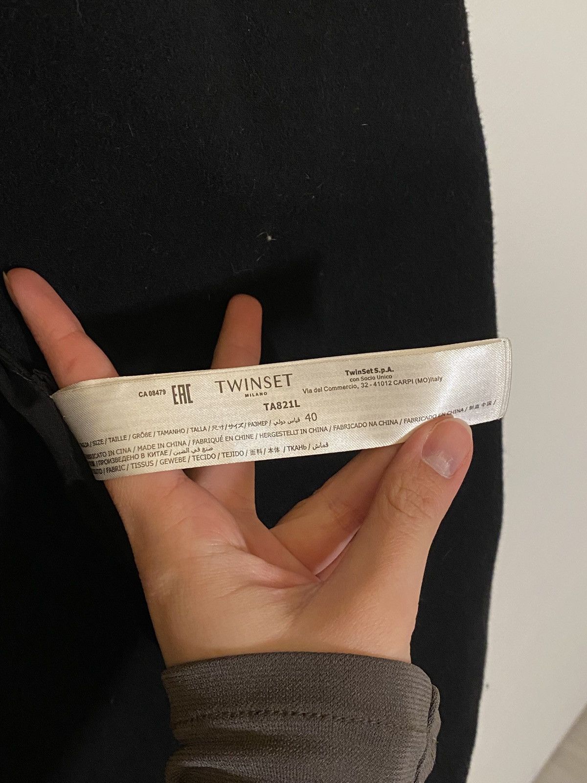 TWINSET Twinset black coat Size S / US 4 / IT 40 - 6 Thumbnail