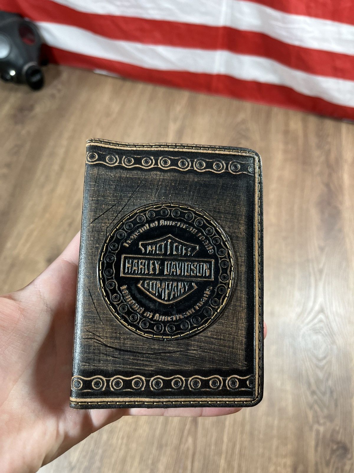 Vintage Harley Davidson Learher Case For Documents Size ONE SIZE - 2 Thumbnail
