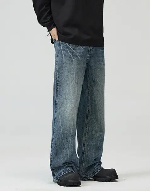 VIBE Retro high street American style loose flared baggy jeans Size US 32 / EU 48 - 3 Thumbnail