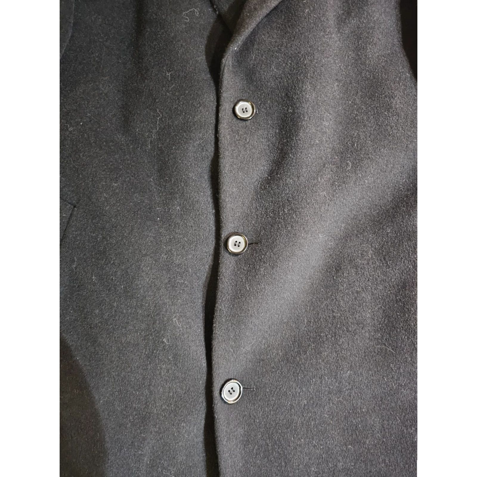 Ralph Lauren VINTAGE Chaps Ralph Lauren Signature Wool Blend Overcoat Single Breasted Black 46 R Mens Classic Coat Size US S / EU 44-46 / 1 - 4 Thumbnail