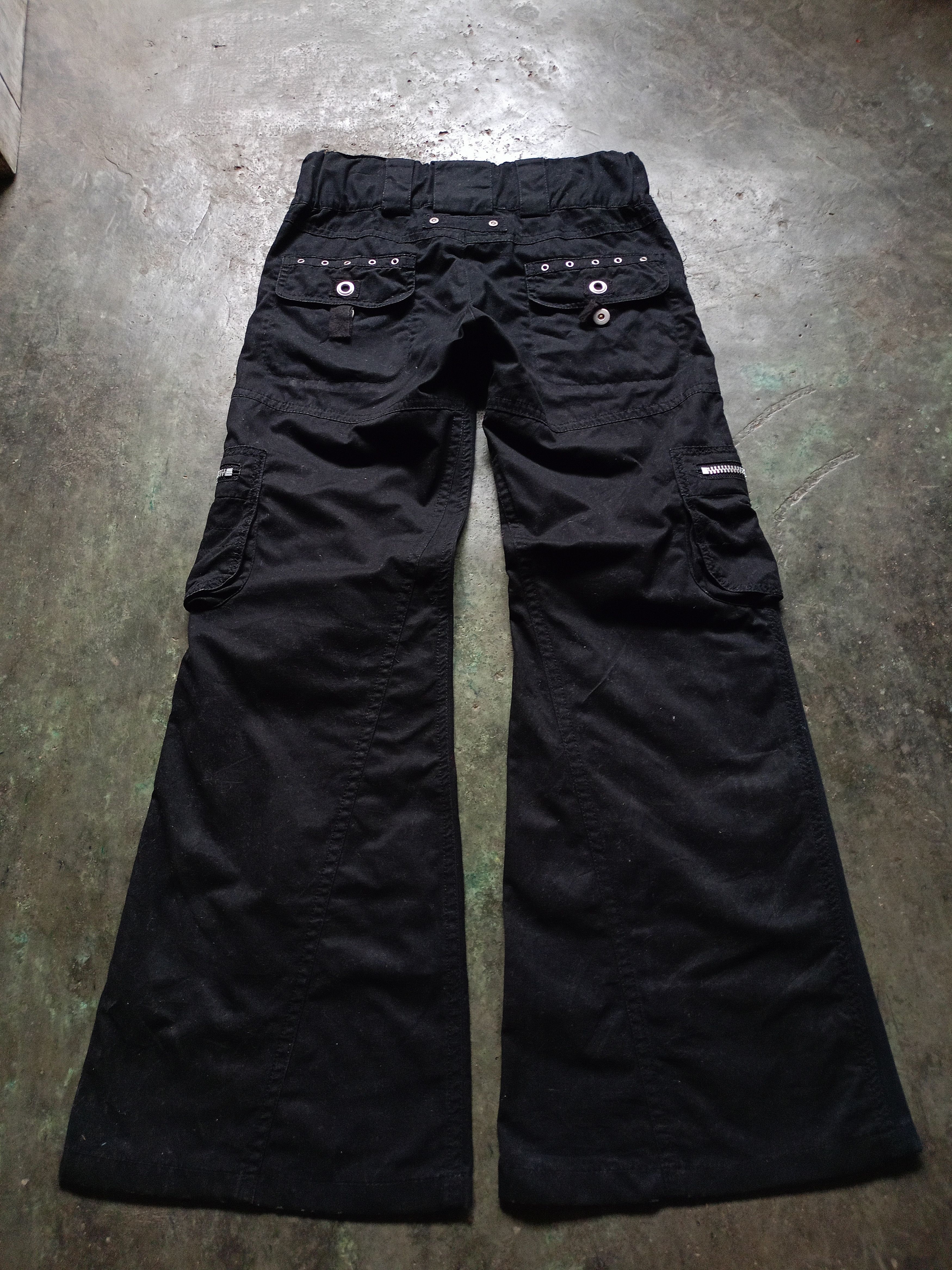 Japanese Brand Snarl extra Cargo Flared Pants Size 29" - 7 Thumbnail