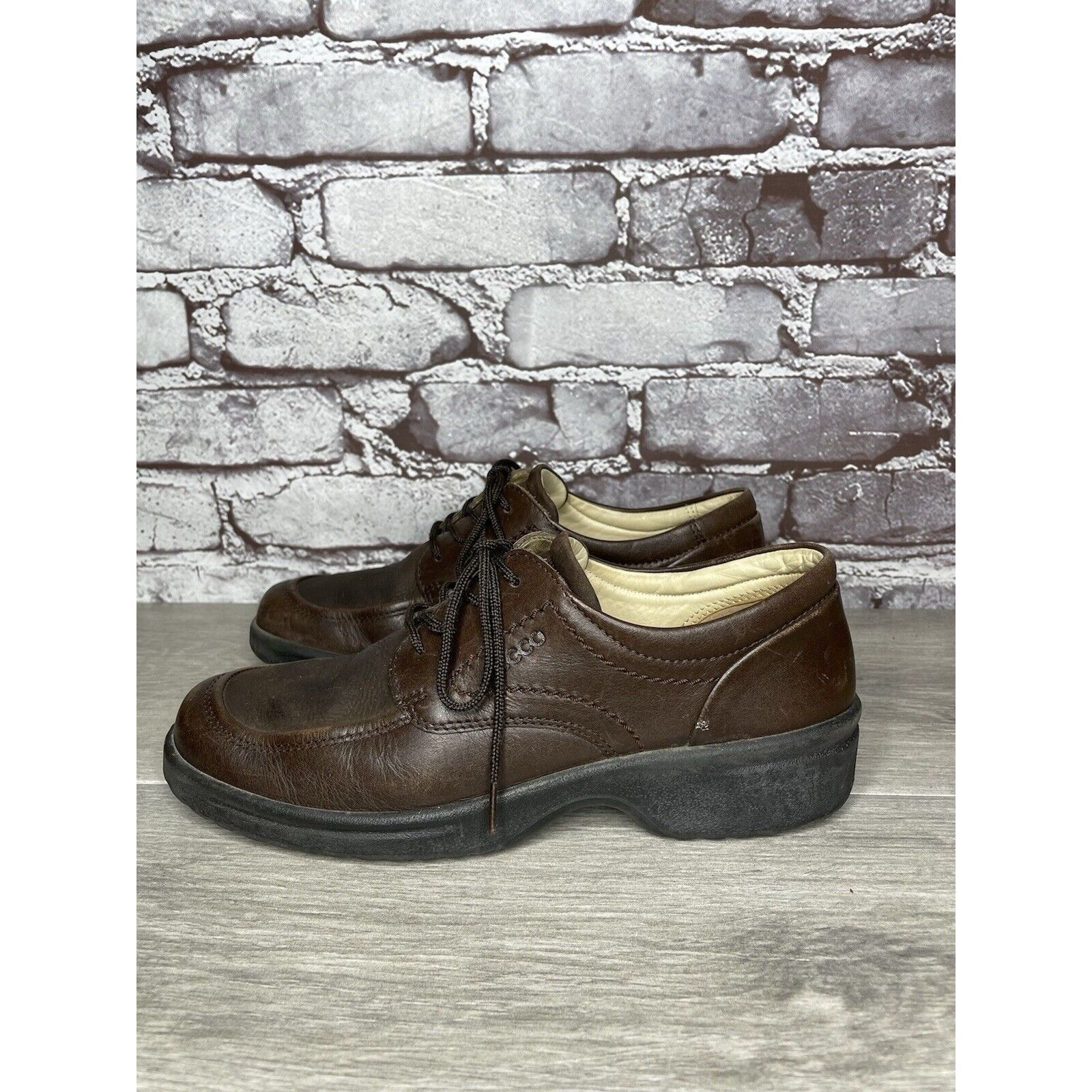 Ecco Ecco Choice Brown Suede Leather Comfort Lace Up Shoes Women’ Size US 7.5 / IT 37.5 - 20 Thumbnail