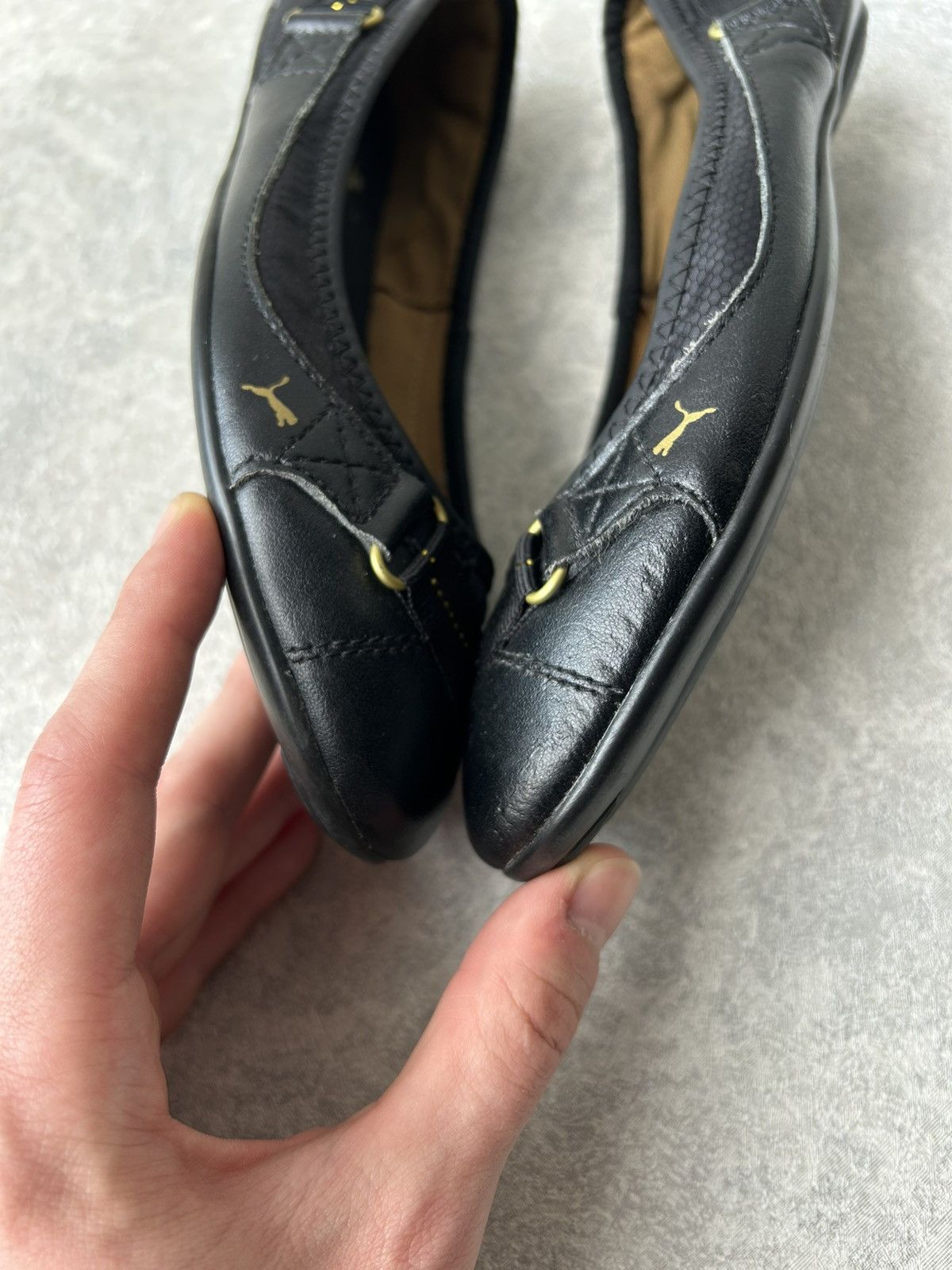 Puma Y2K 2000s Puma Archive Cyber Leather Ballet Flats Size US 6.5 / IT 36.5 - 11 Thumbnail