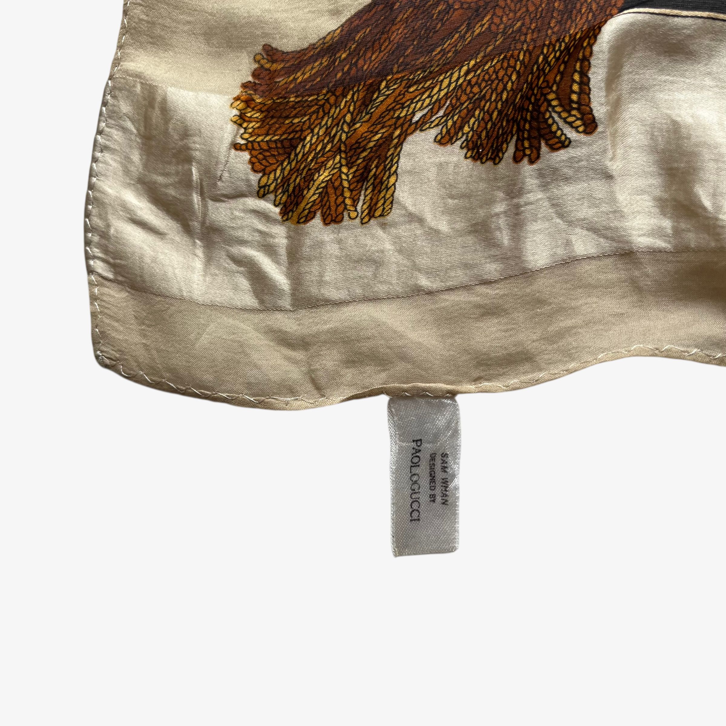 Paolo Gucci Vintage 80s Paolo Gucci Jewel & Equestrian Print Silk Scarf Size ONE SIZE - 3 Thumbnail