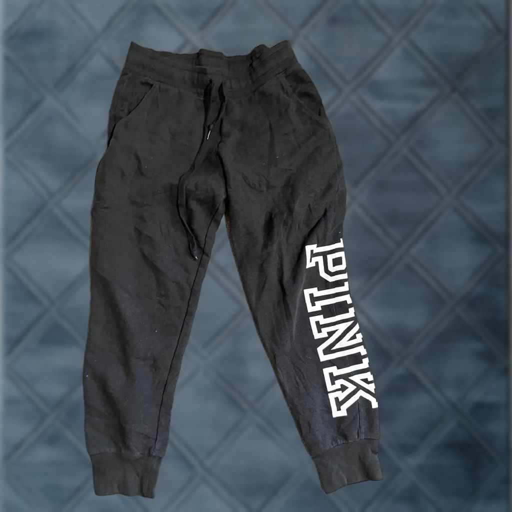 Banana Republic VINTAGE Banana Republic Sweatpants Drawstring M Women Black Joggers Lounge Cotton Size 32" / US 10 / IT 46 - 1 Thumbnail