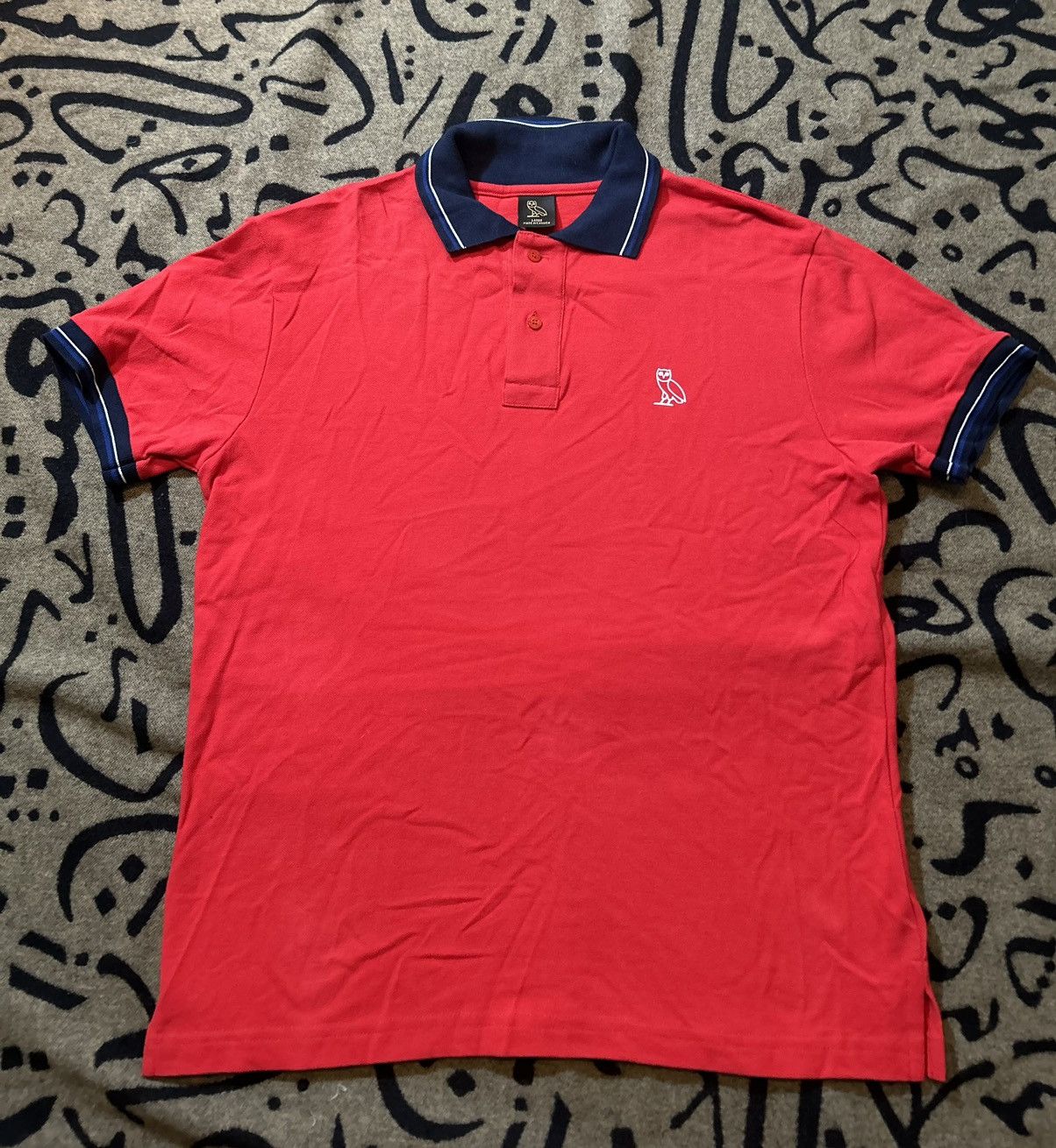 Drake × October's Very Own 2019 OVO Tri Color Polo Size US L / EU 52-54 / 3 - 1 Thumbnail