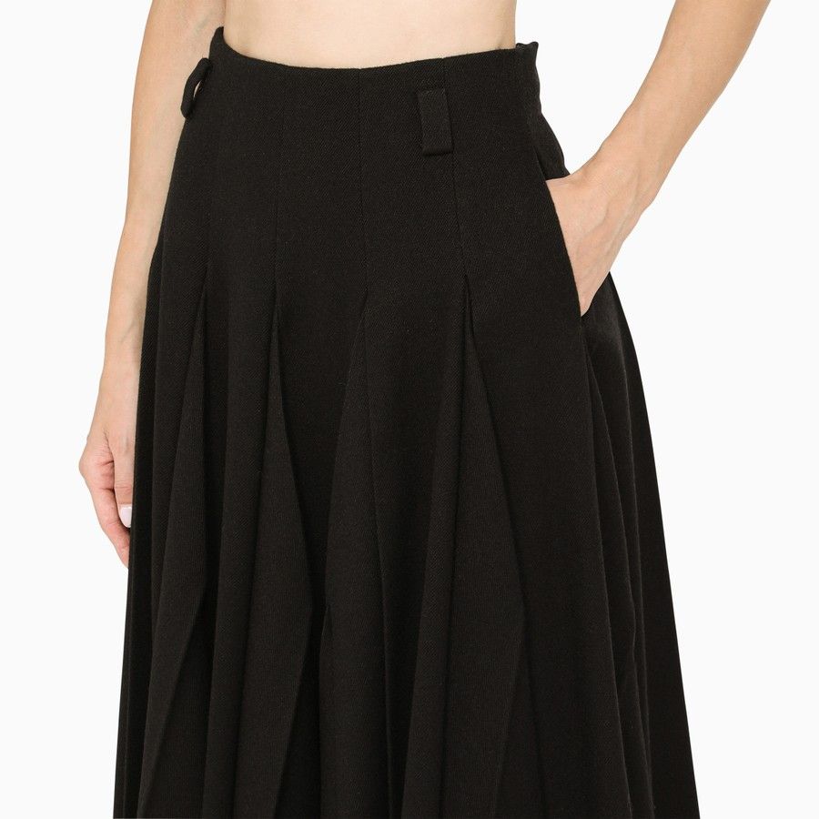 Prada o1d2blof0924 Wool Skirt in Black Size 28" / US 6 / IT 42 - 5 Thumbnail