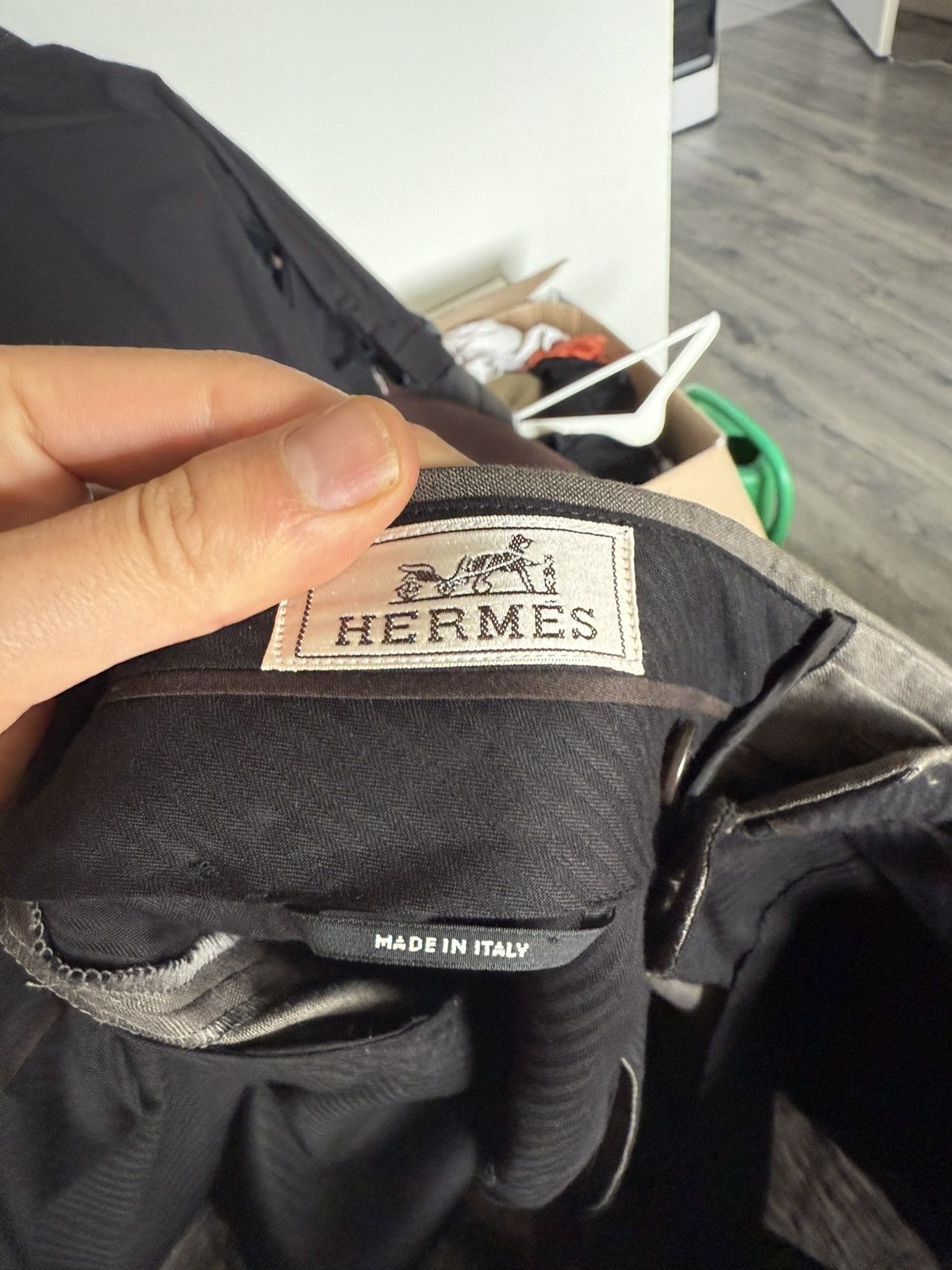 Hermes Hermès Olive Brown Linen Trousers Size US 33 - 11 Thumbnail