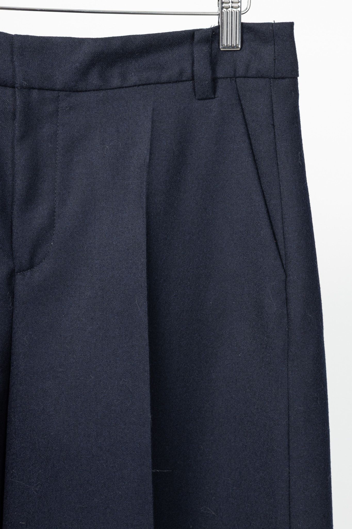 Tibi Tibi Murray Navy Superfine Wool Flannel Trouser Size 27" / US 4 / IT 40 - 4 Thumbnail