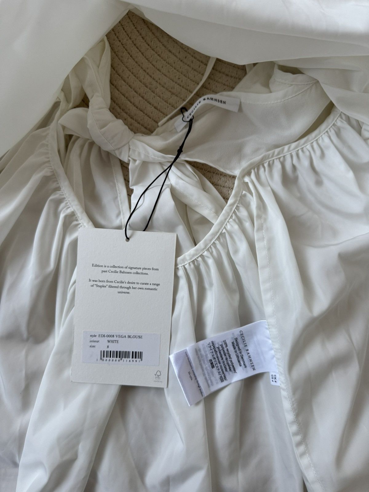 Cecilie Bahnsen Cecilie Bahnsen Vega gathered taffeta top size UK8 Size S / US 4 / IT 40 - 5 Thumbnail